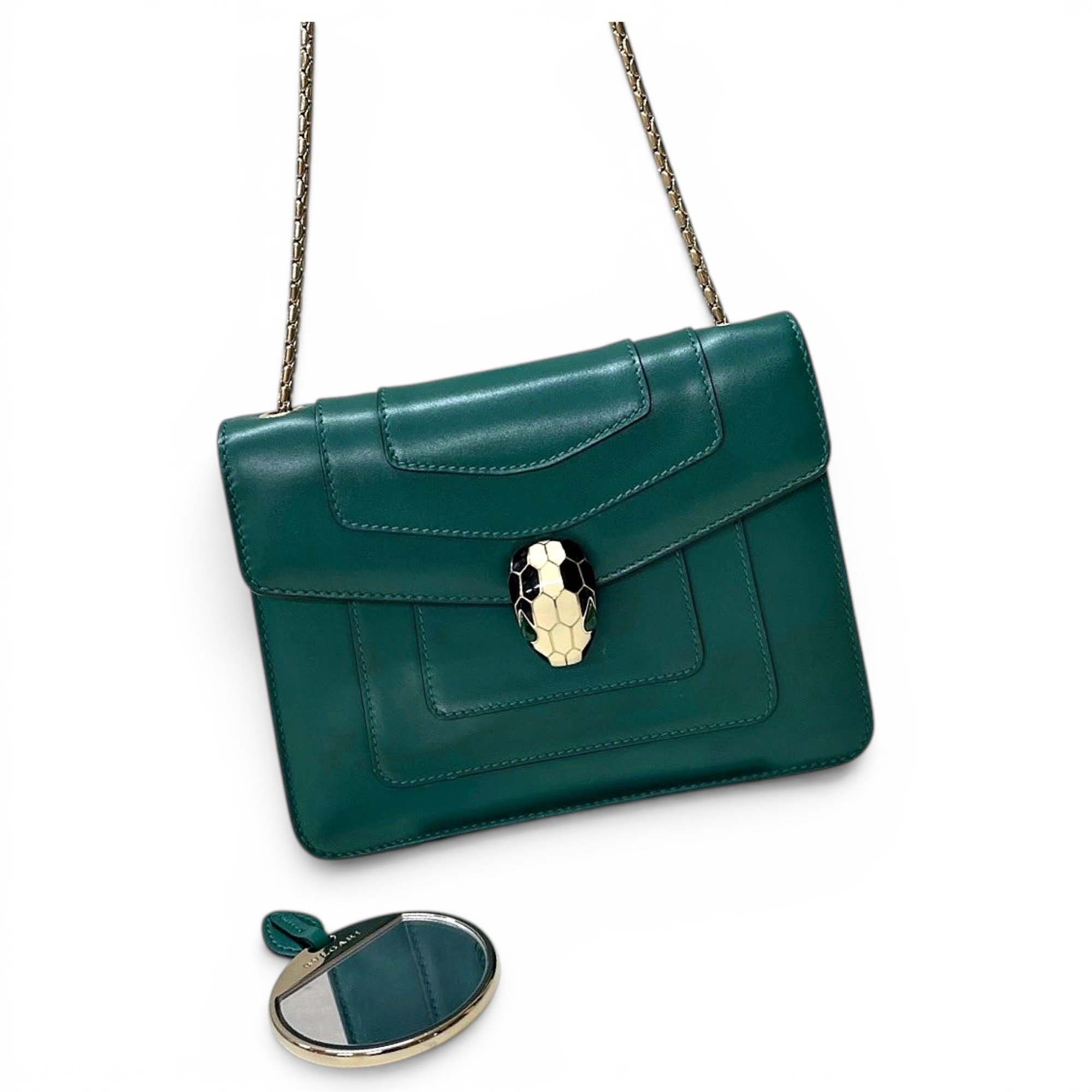 Serpenti leather handbag