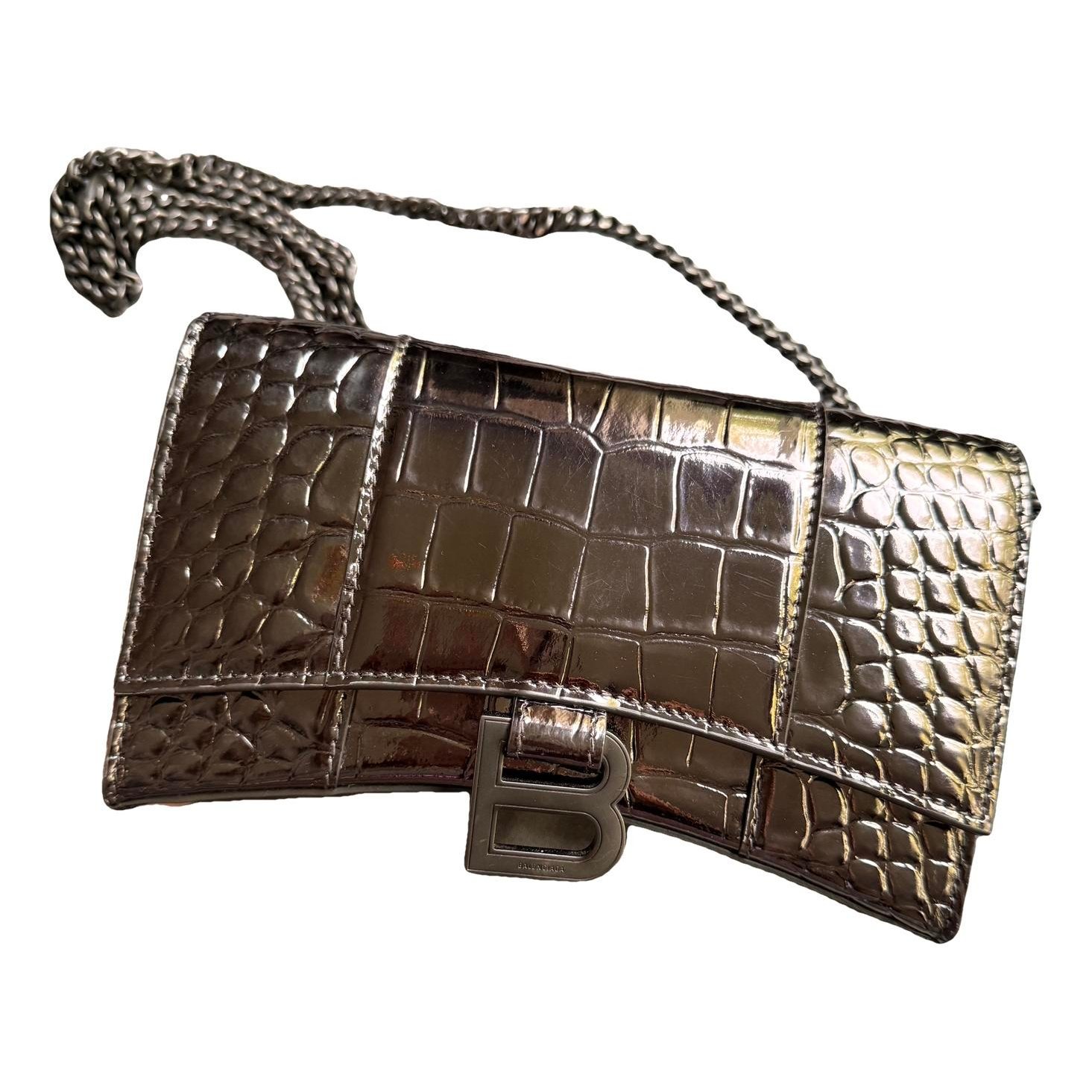 Hourglass leather bag
