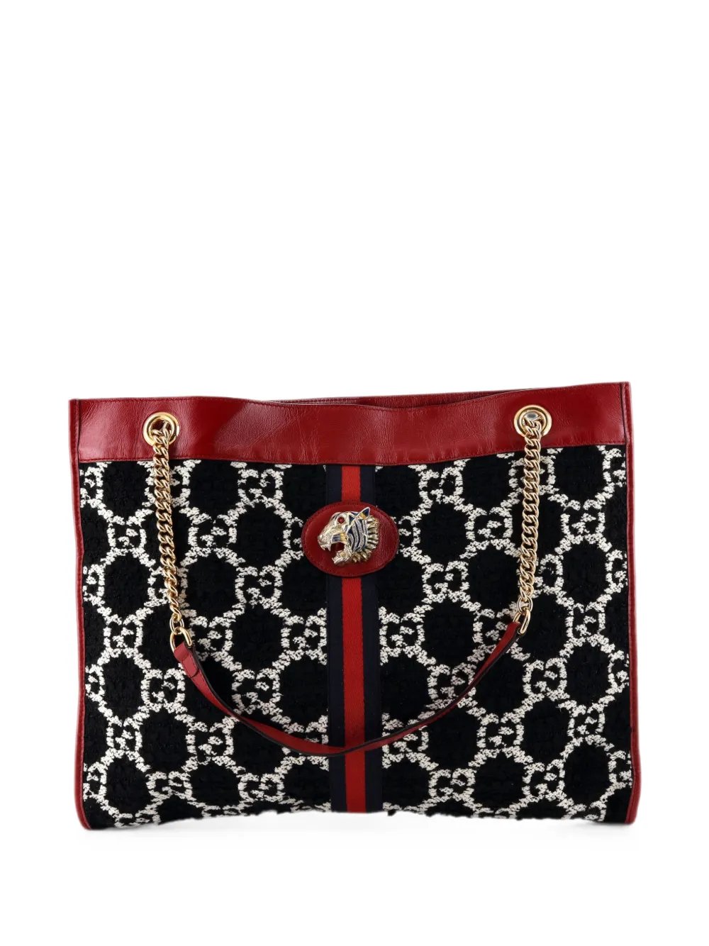 Rajah Chain GG Tweed Large tote bag