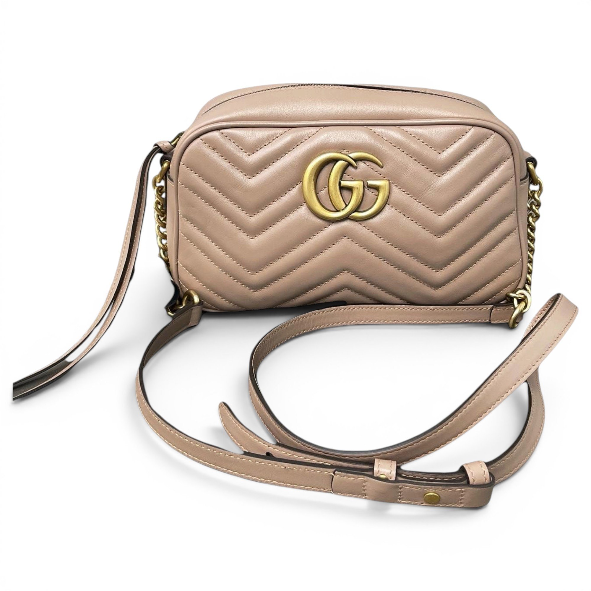 Pearly GG Marmont leather handbag