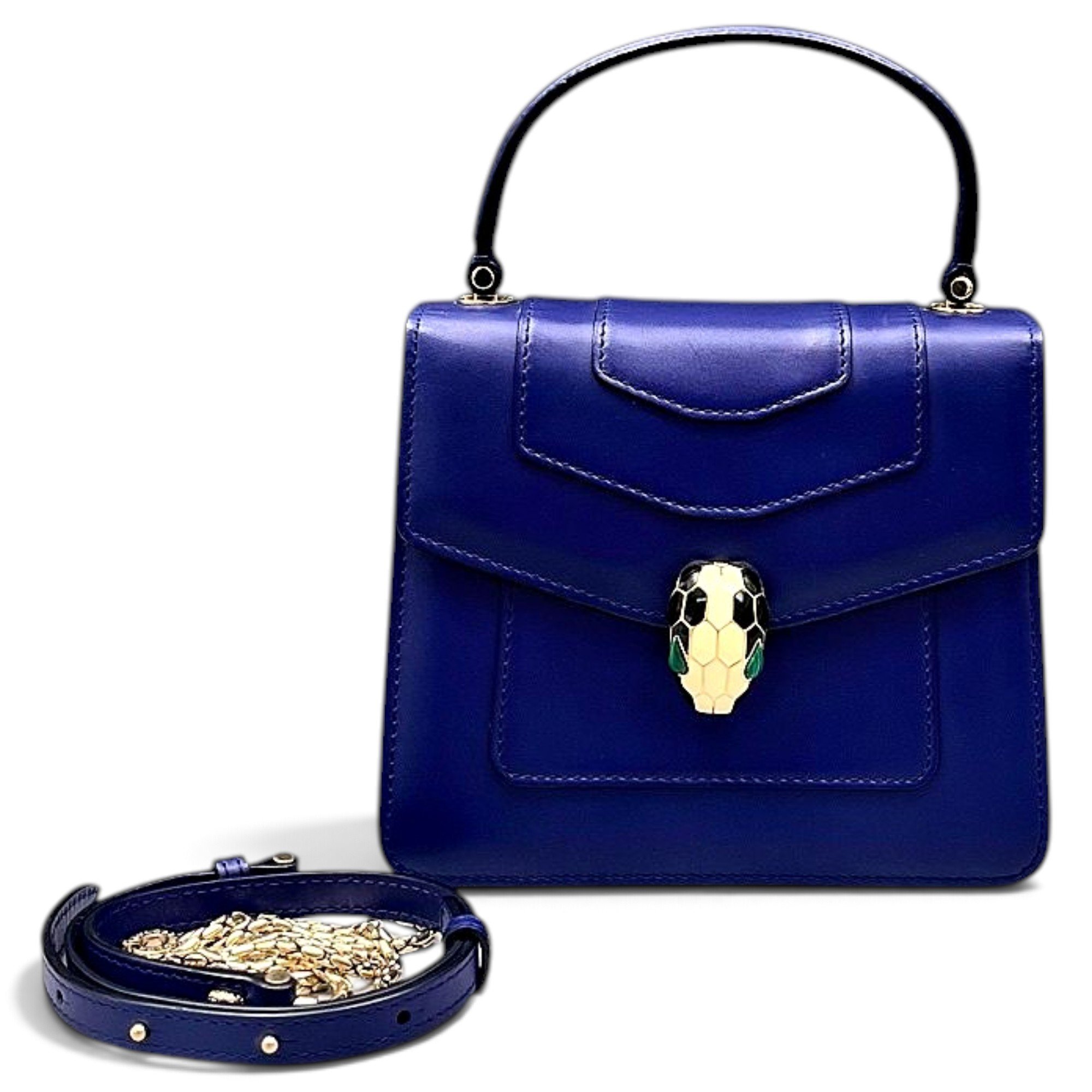 Serpenti leather handbag