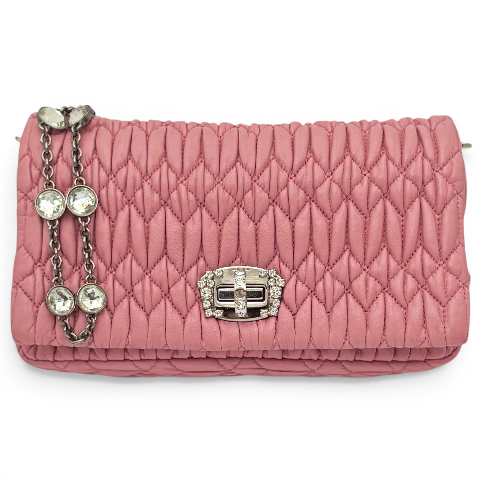 Matelassé leather handbag
