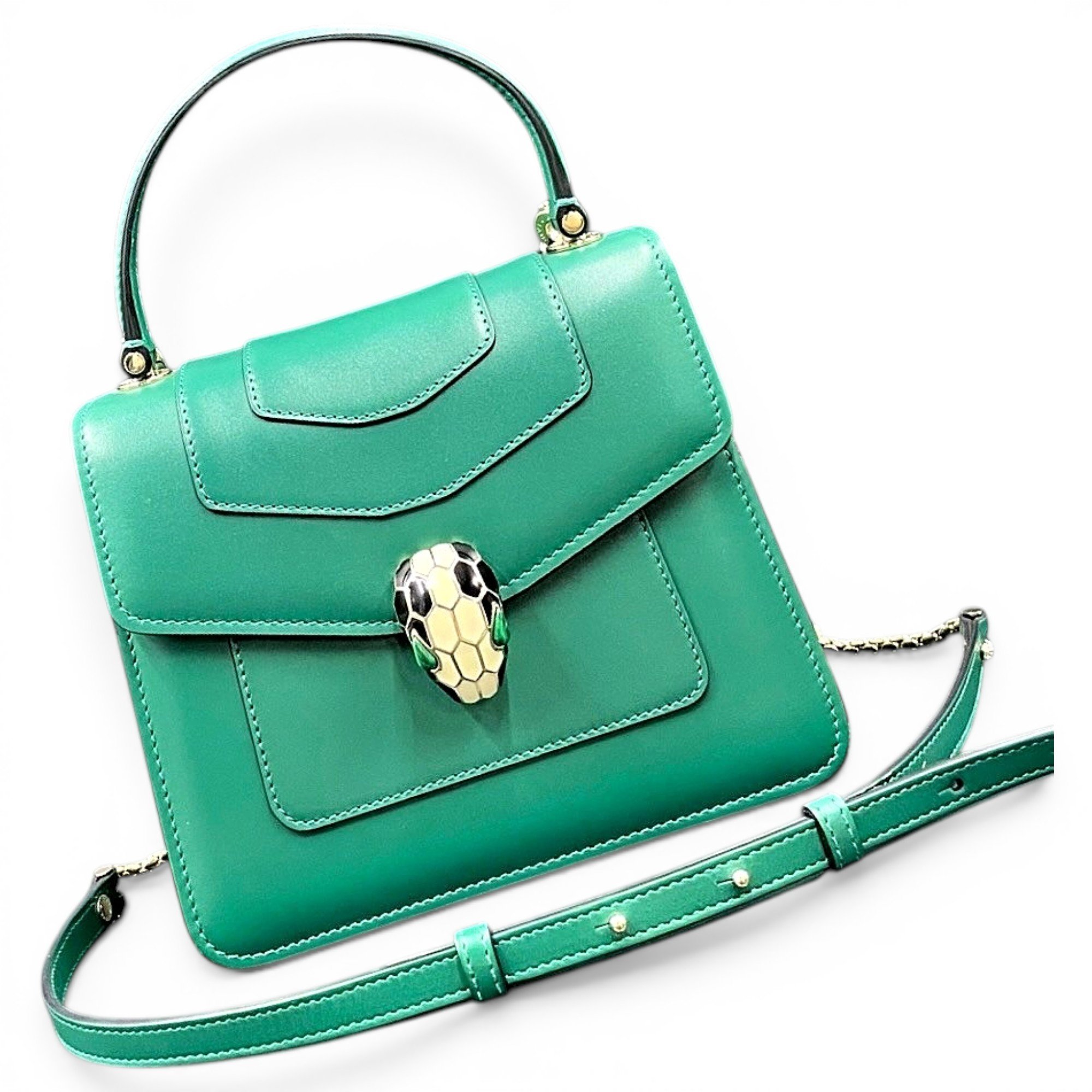 Serpenti leather handbag