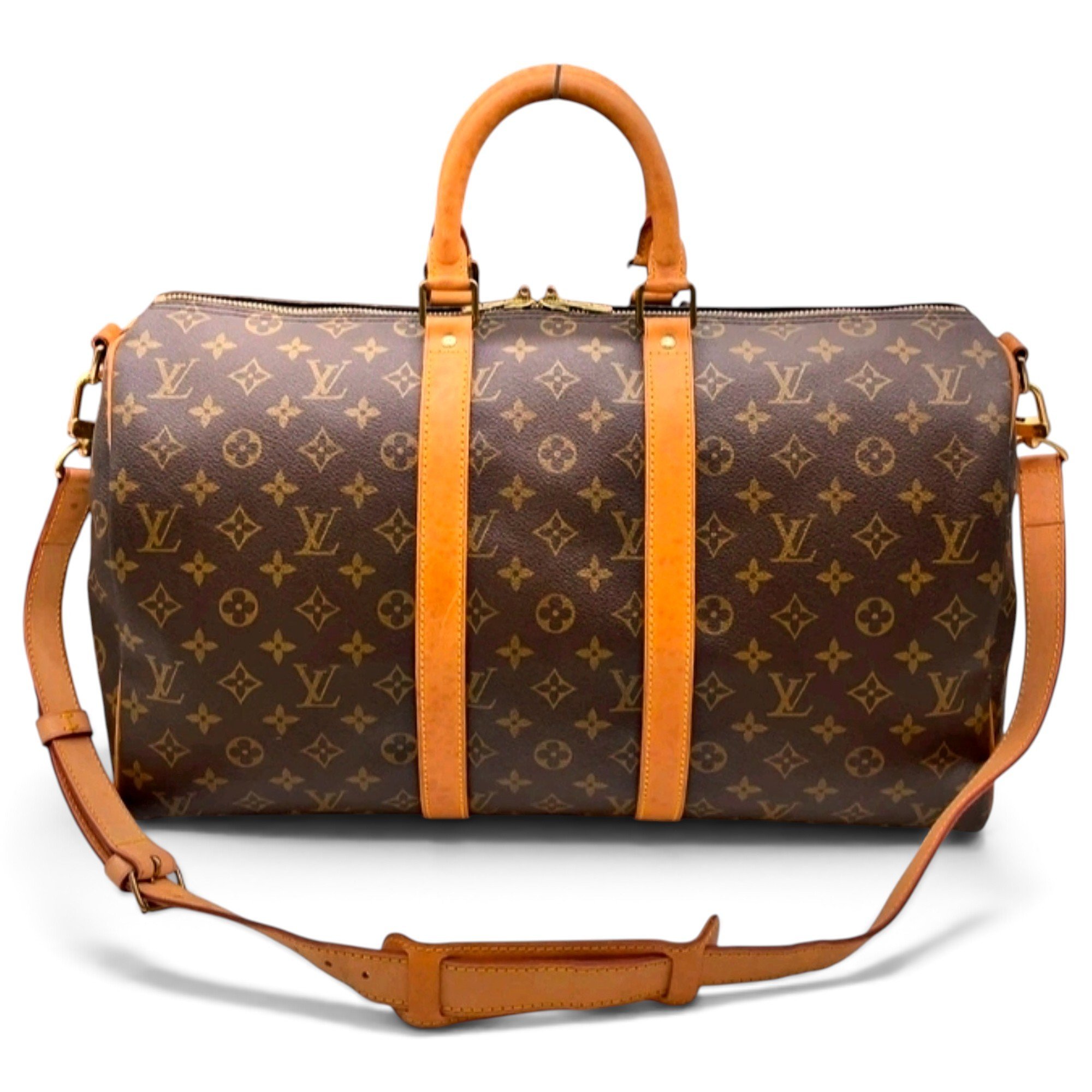 Keepall leather travel bag