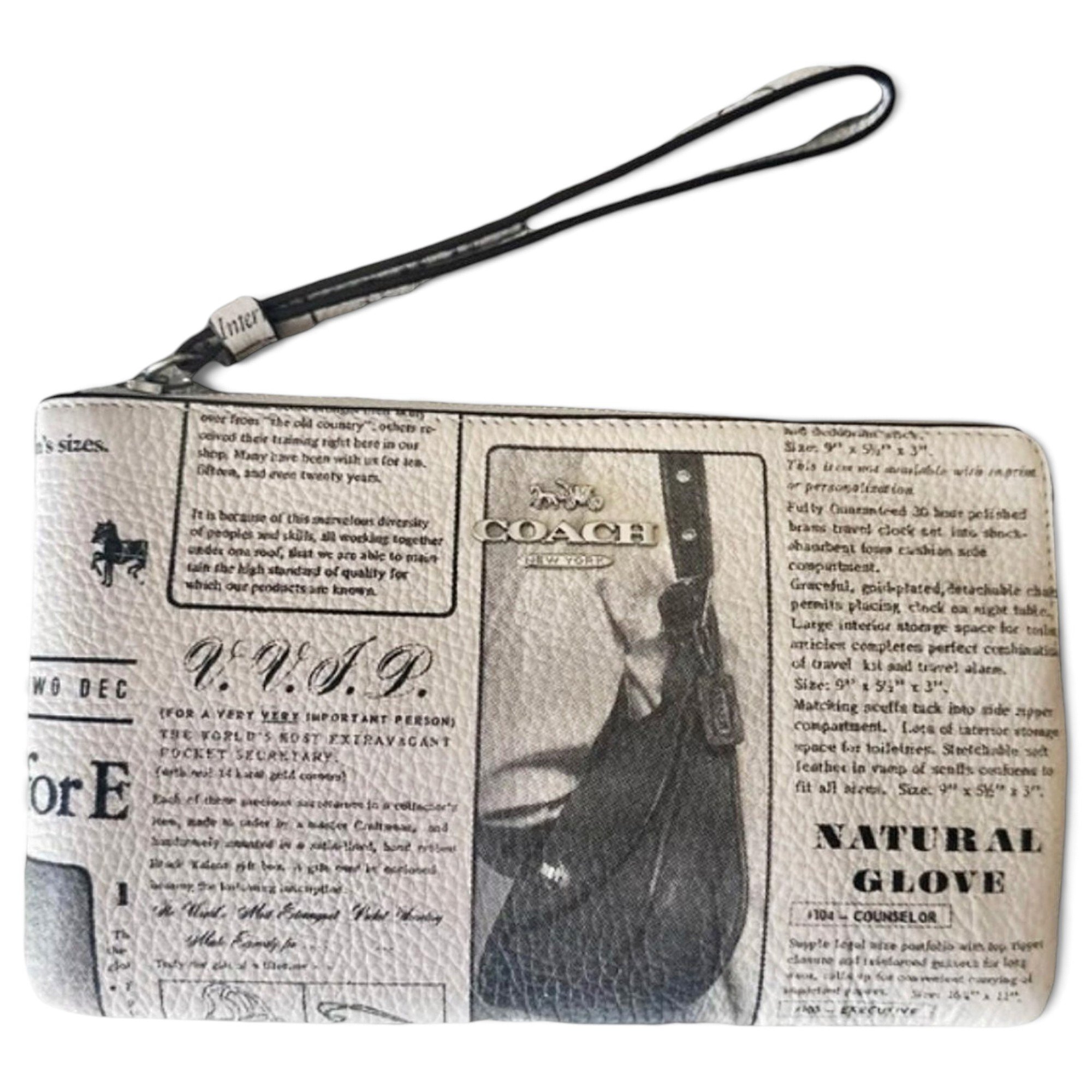 Leather clutch bag