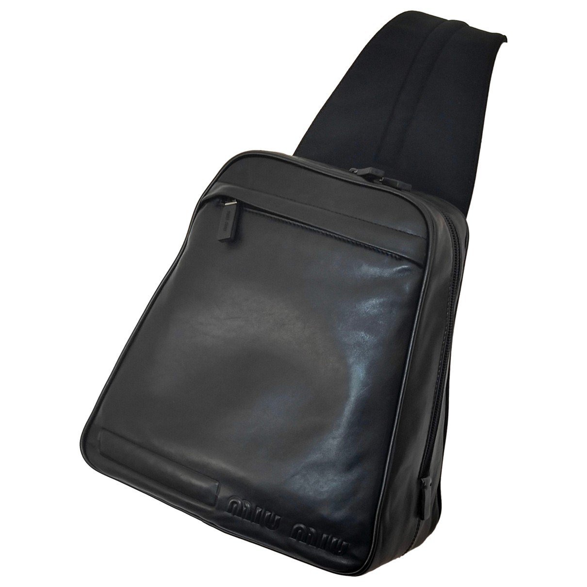 Pocket leather crossbody bag