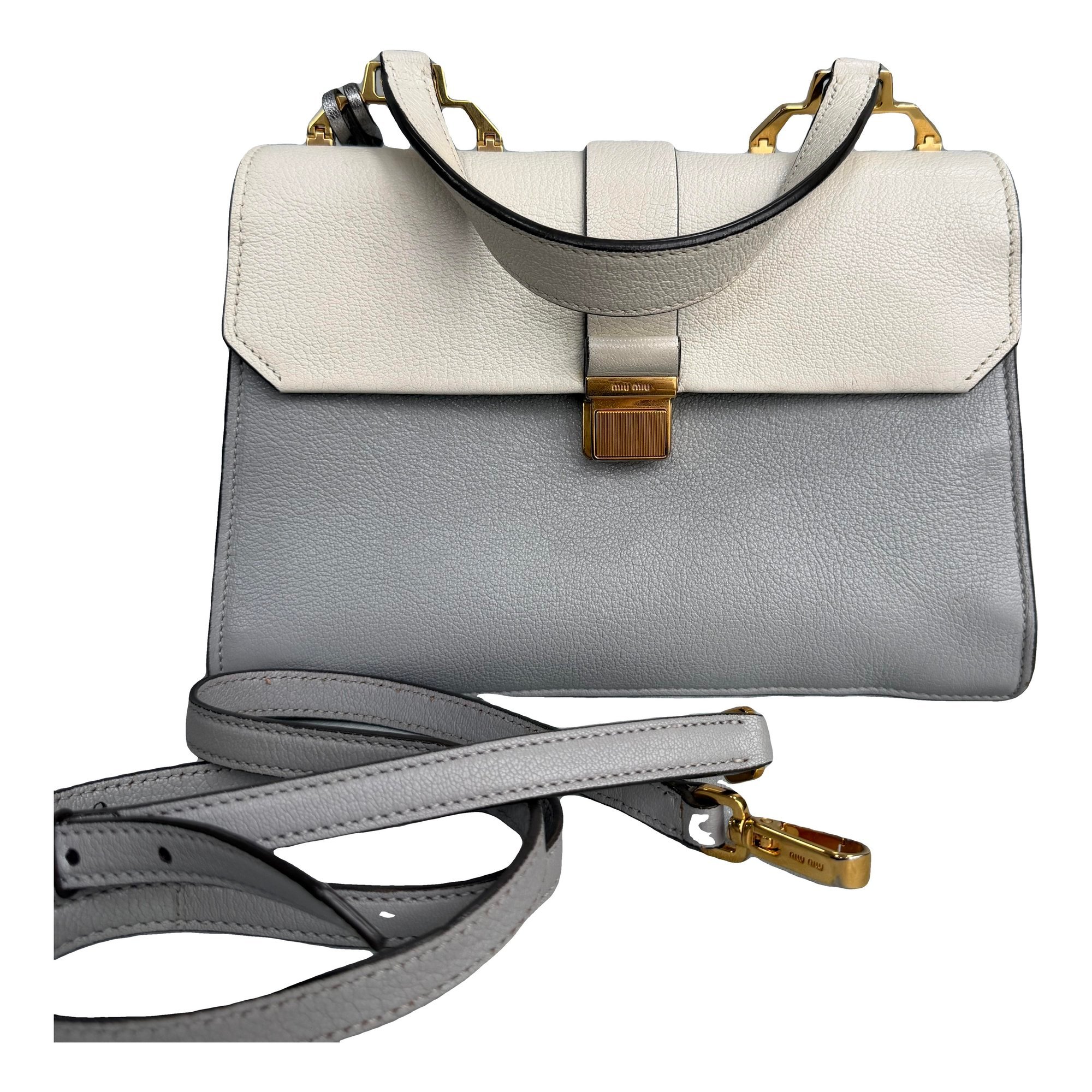 Madras leather handbag
