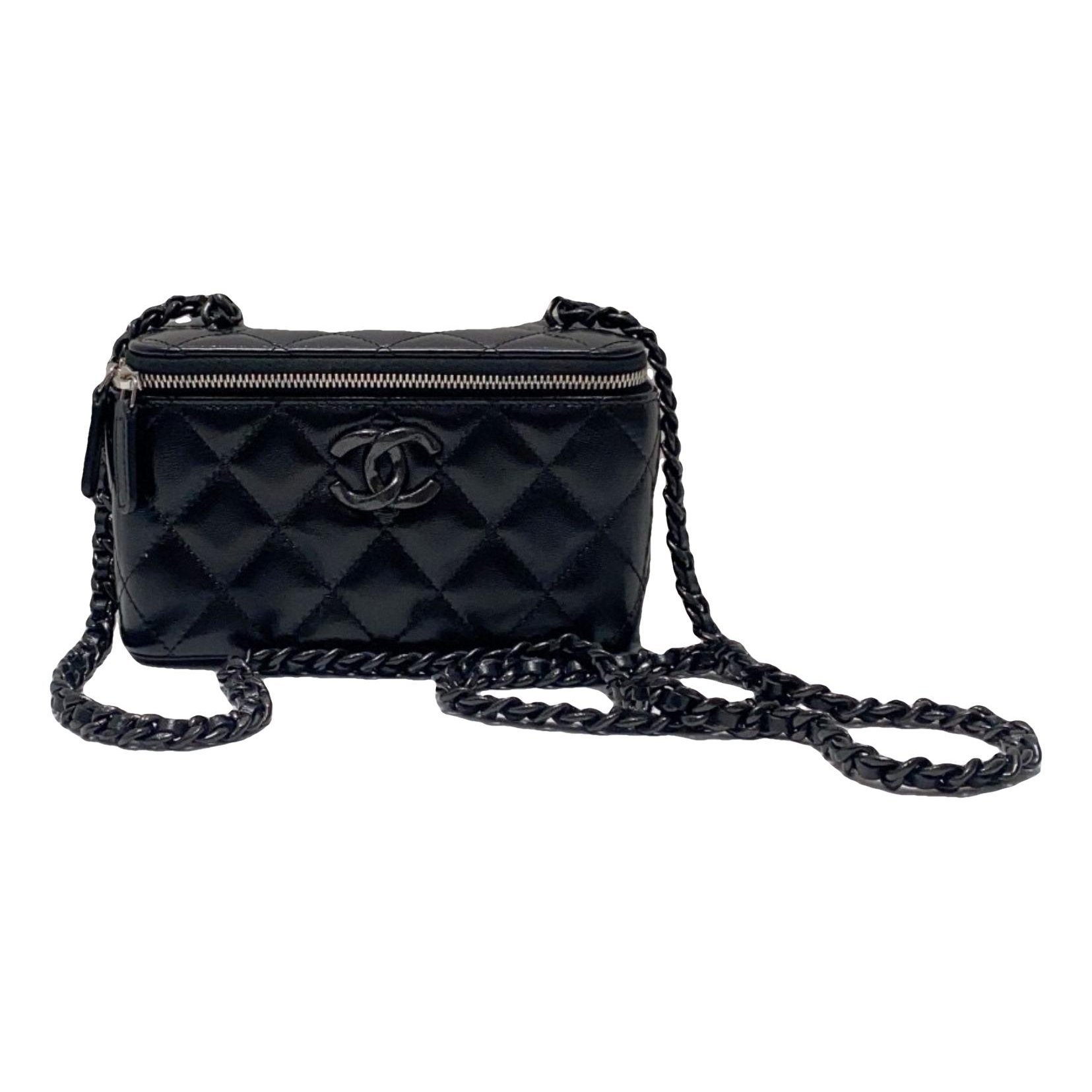 Vanity leather handbag