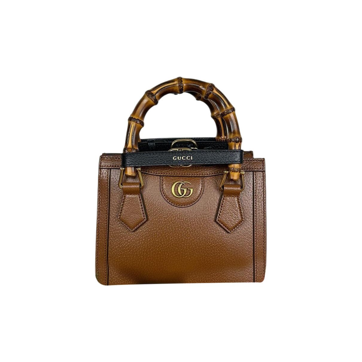 Diana Bamboo leather handbag