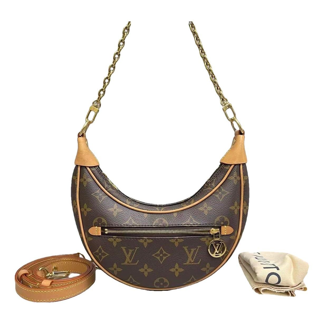 Loop leather handbag