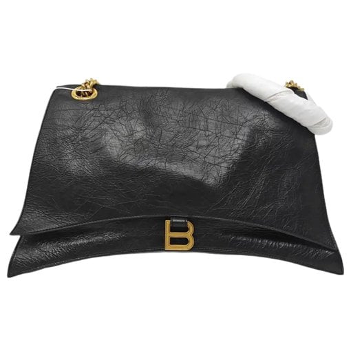 Crush leather handbag