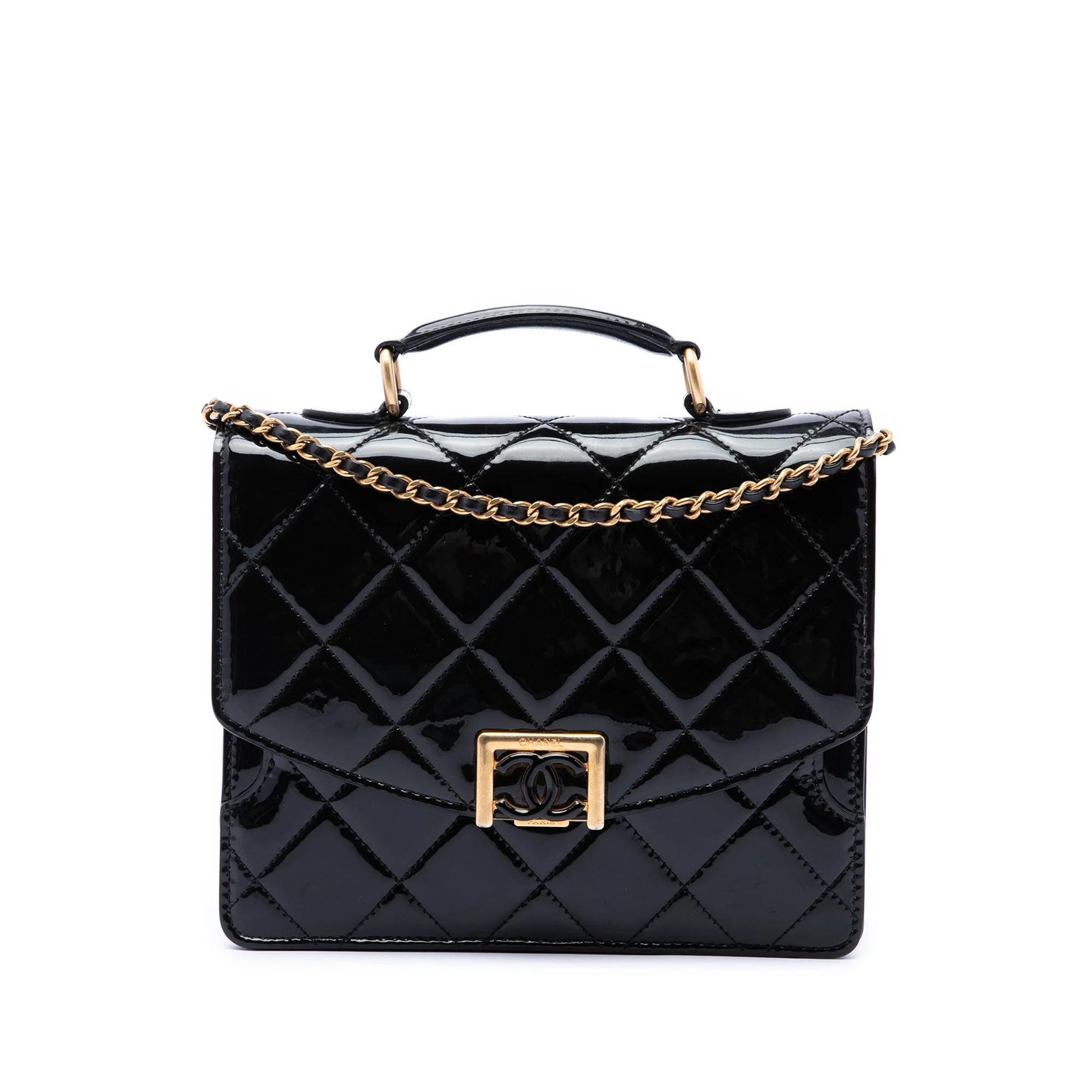 Patent leather handbag