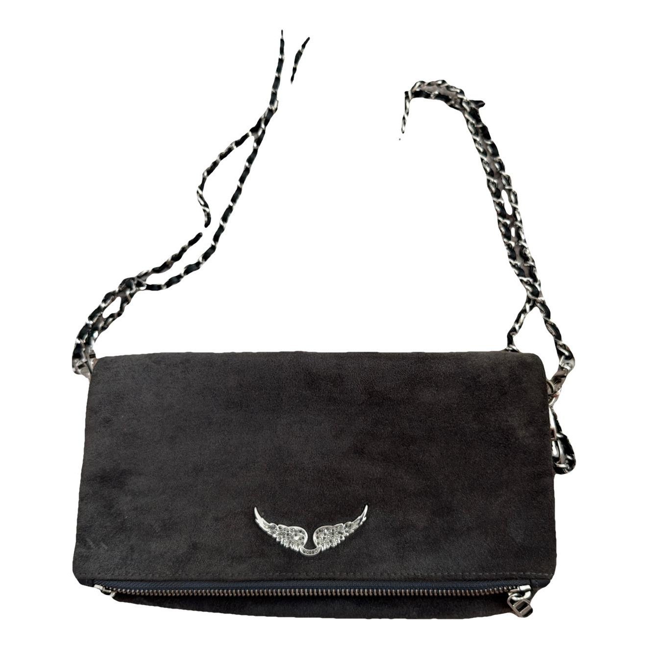 Rock leather clutch bag