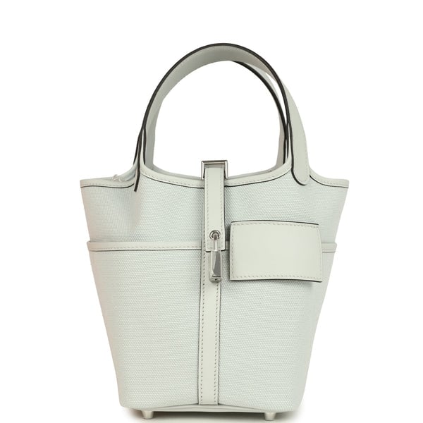 Hermes Hermes Picotin Cargo 18 Gris Platine Toile Canvas and Swift Palladium Hardware