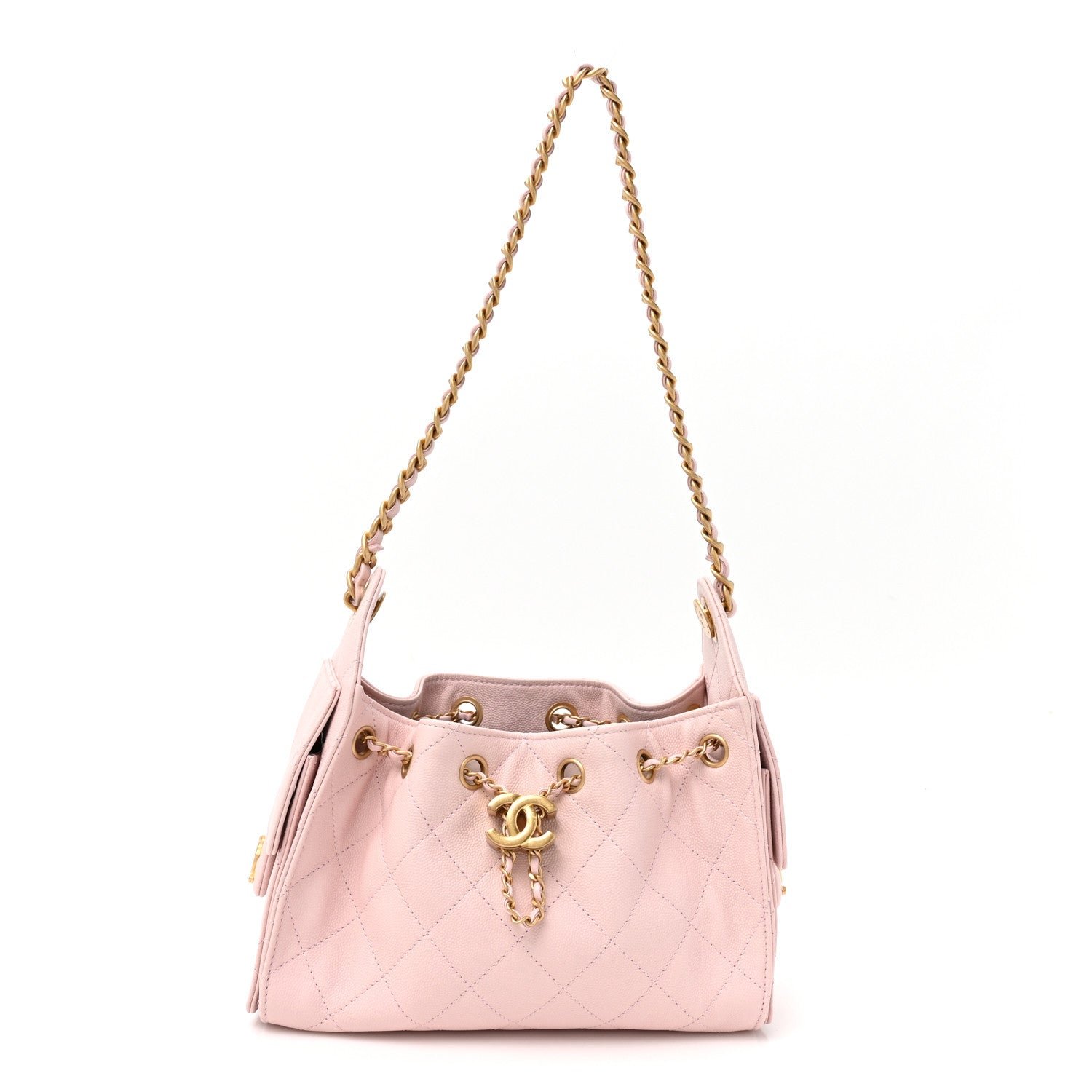 Chanel Caviar Quilted Mini Chanel 25 Handbag Light Pink