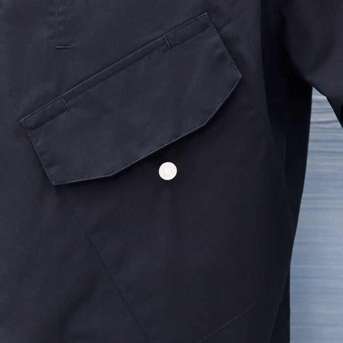 Marine Short-sleeve Straight Cut Shirt