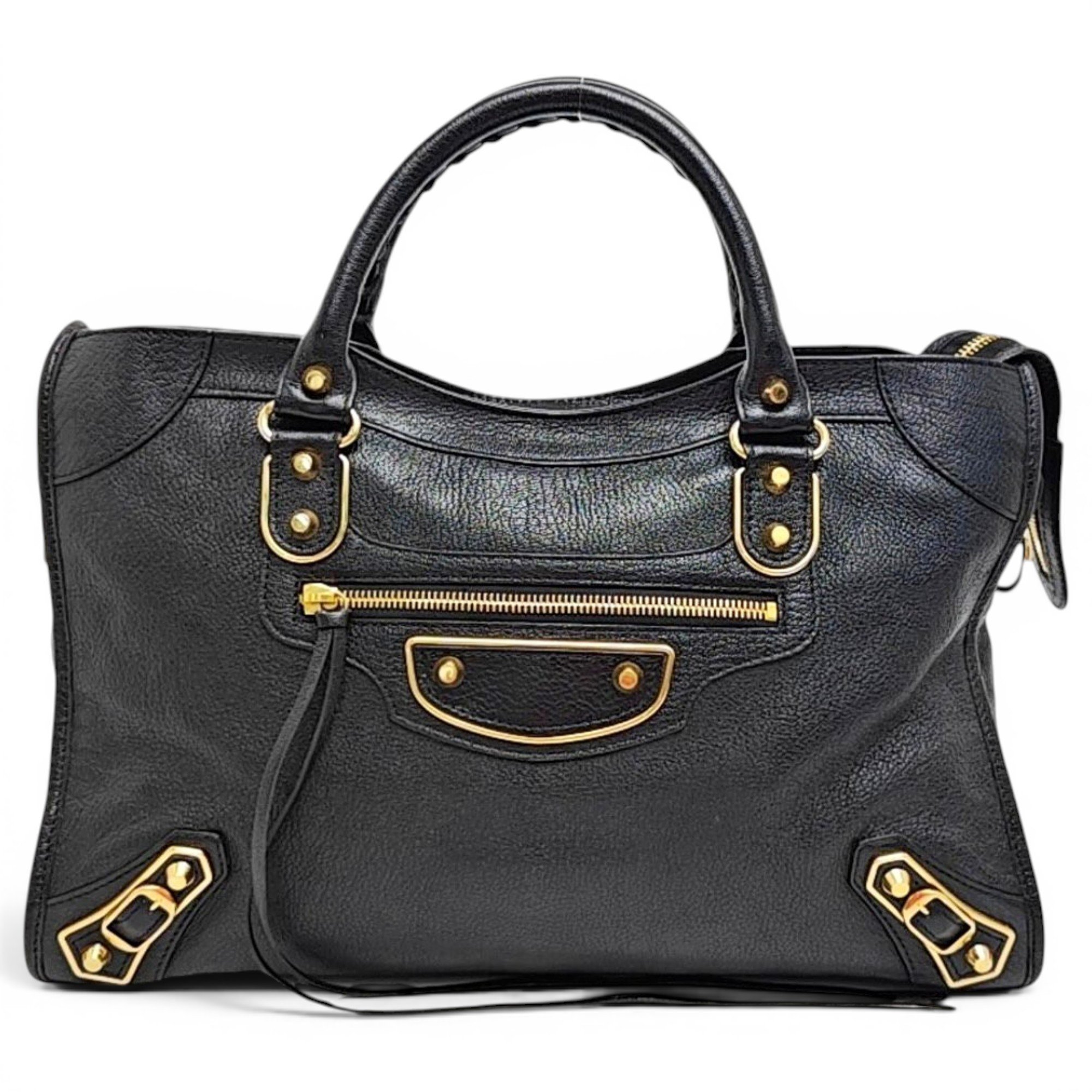 Classic Metalic leather handbag