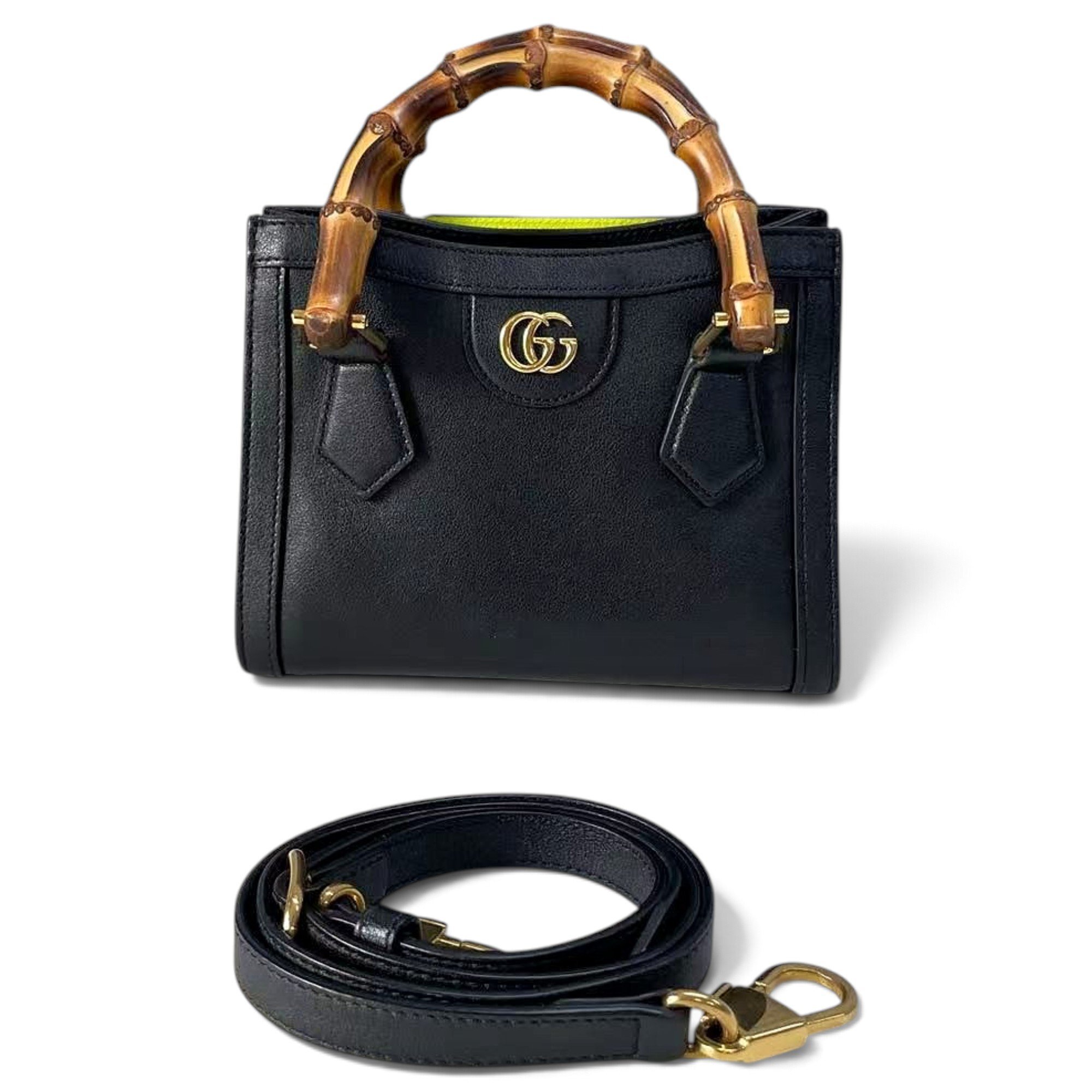 Diana Bamboo leather handbag