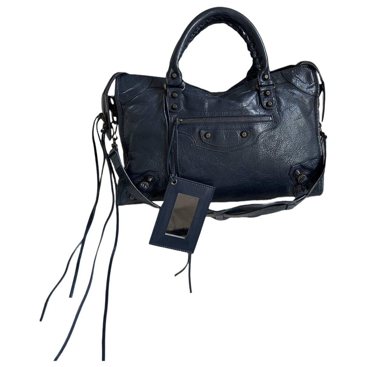City leather handbag