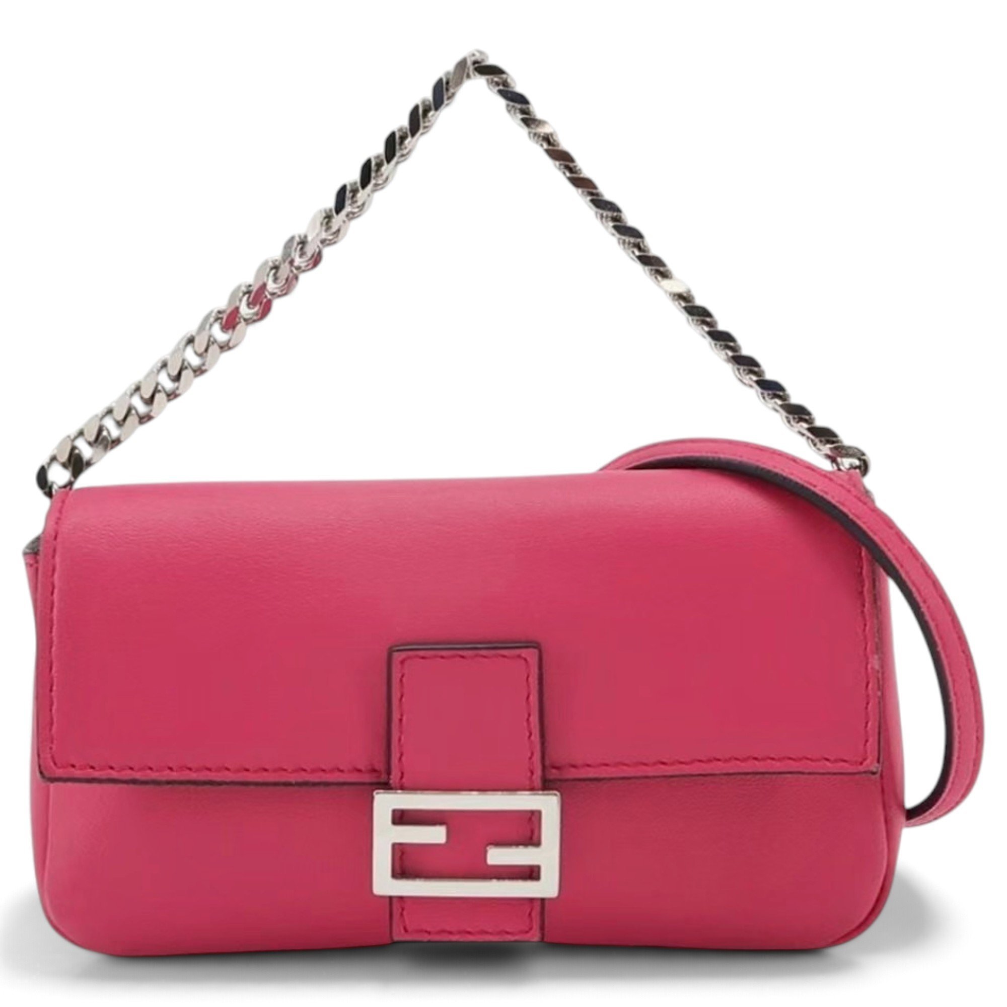 Baguette Chain leather handbag