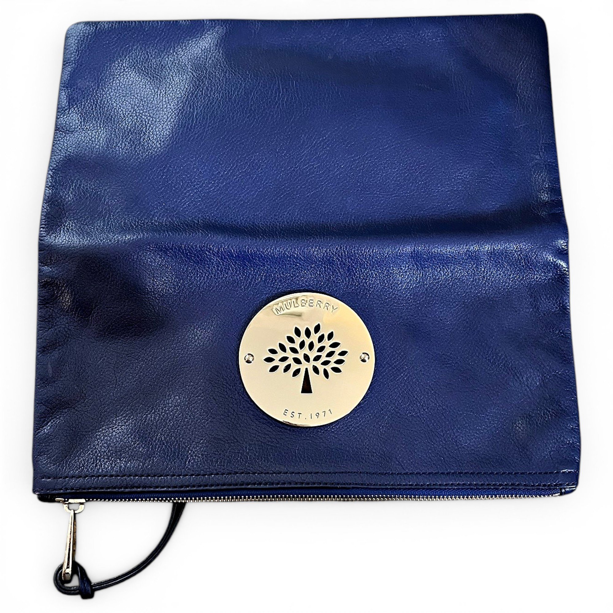 Leather clutch bag