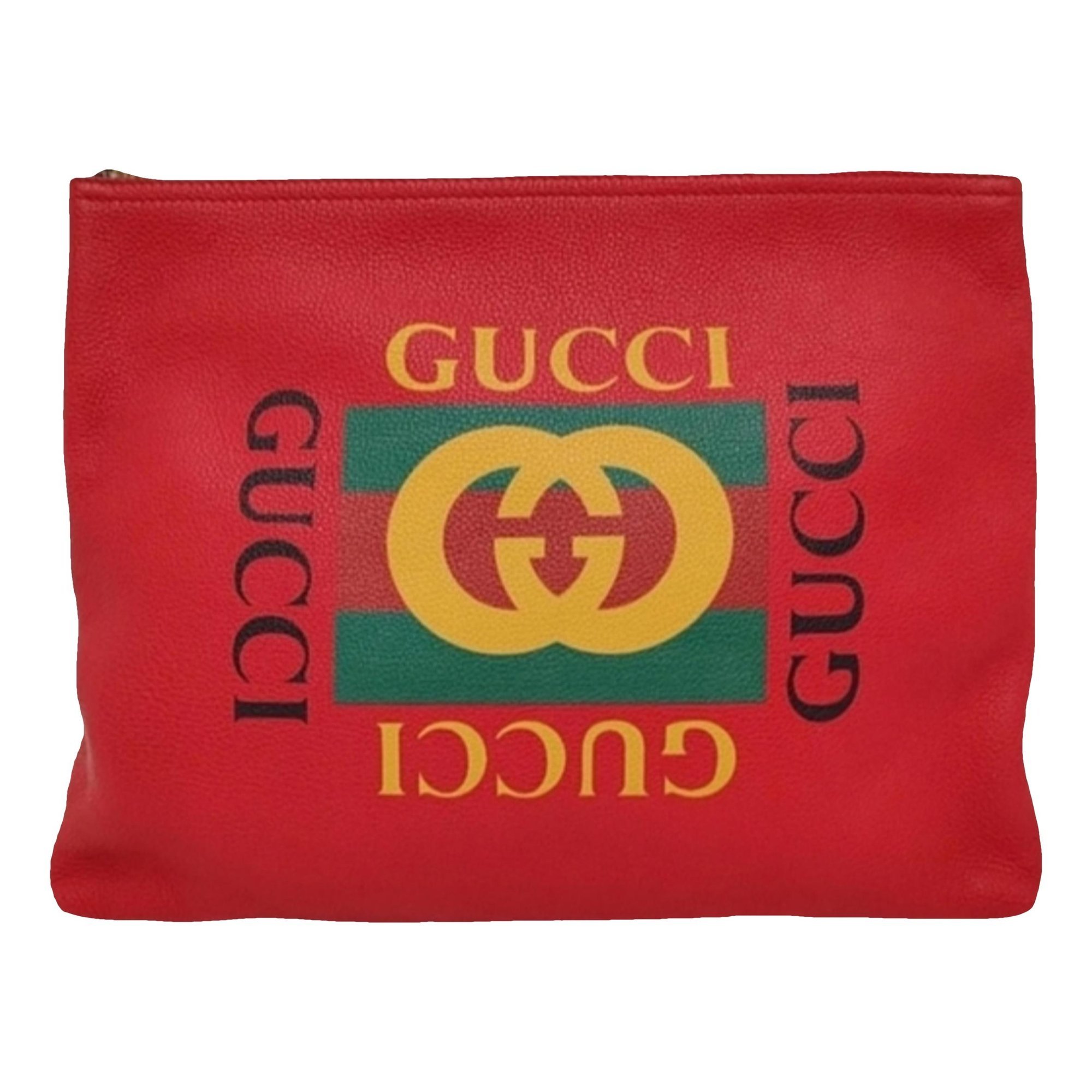 Leather clutch bag