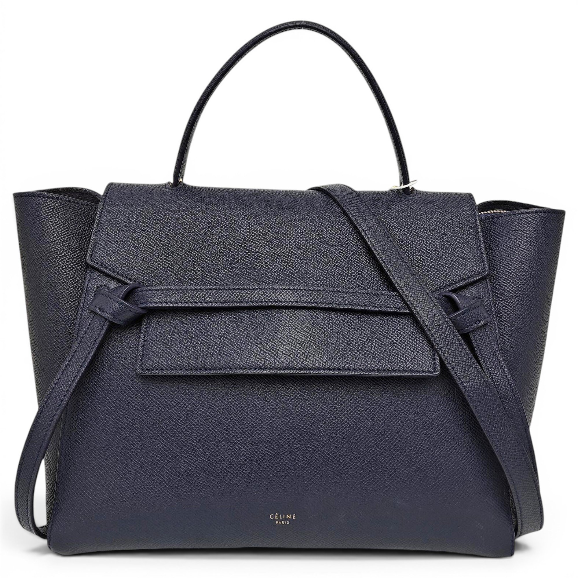 Belt leather crossbody bag