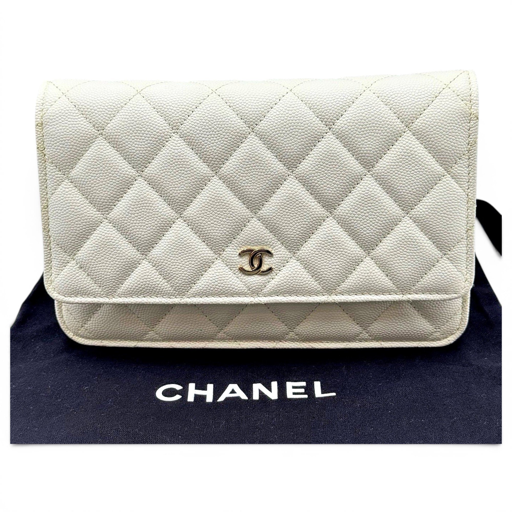 Trendy CC Wallet on Chain leather bag