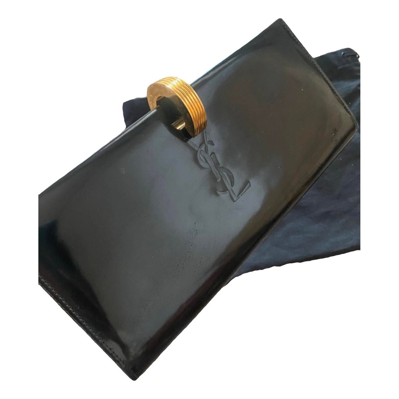 Patent leather clutch bag