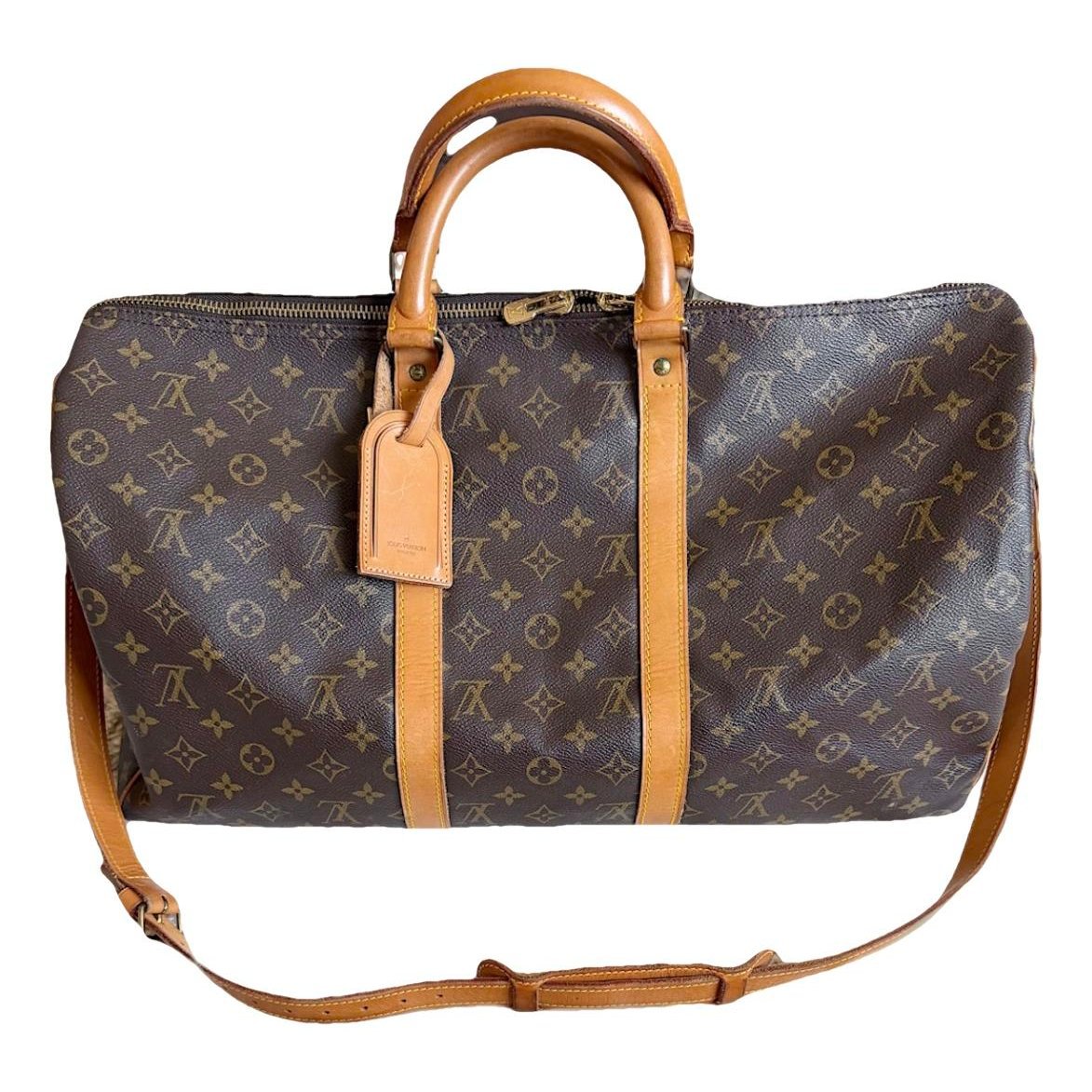 Keepall leather travel bag