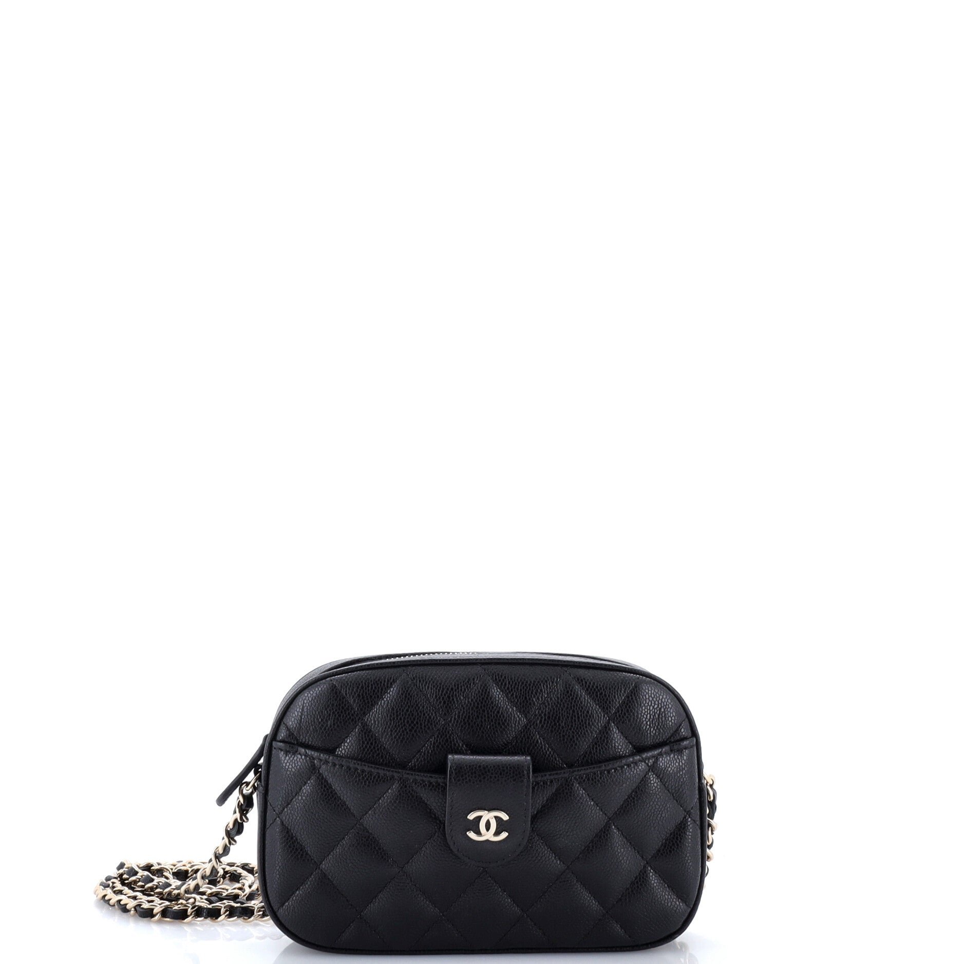 Slip Pocket Camera Case Bag Quilted Caviar Mini