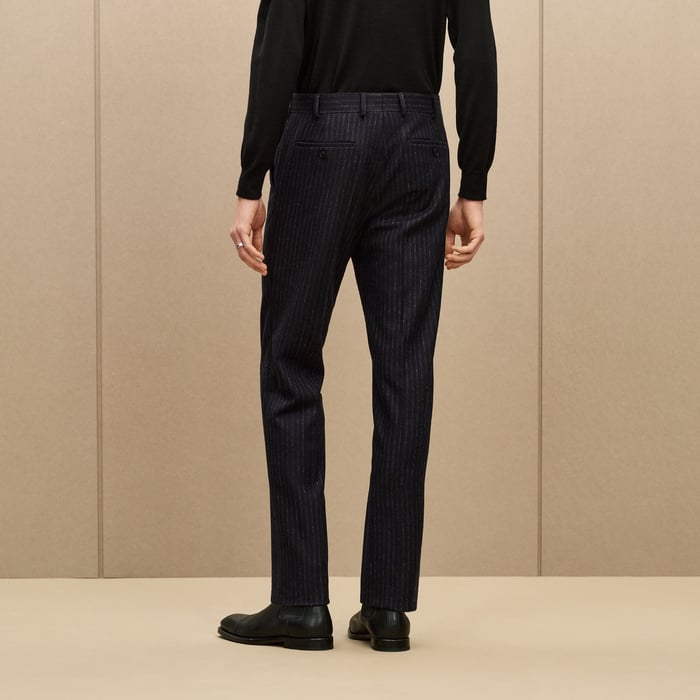 Marine "Rayures Craies" Soho Pants