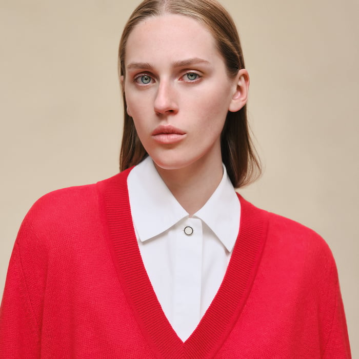 Rouge Amazone Cashmere Long-sleeve Sweater