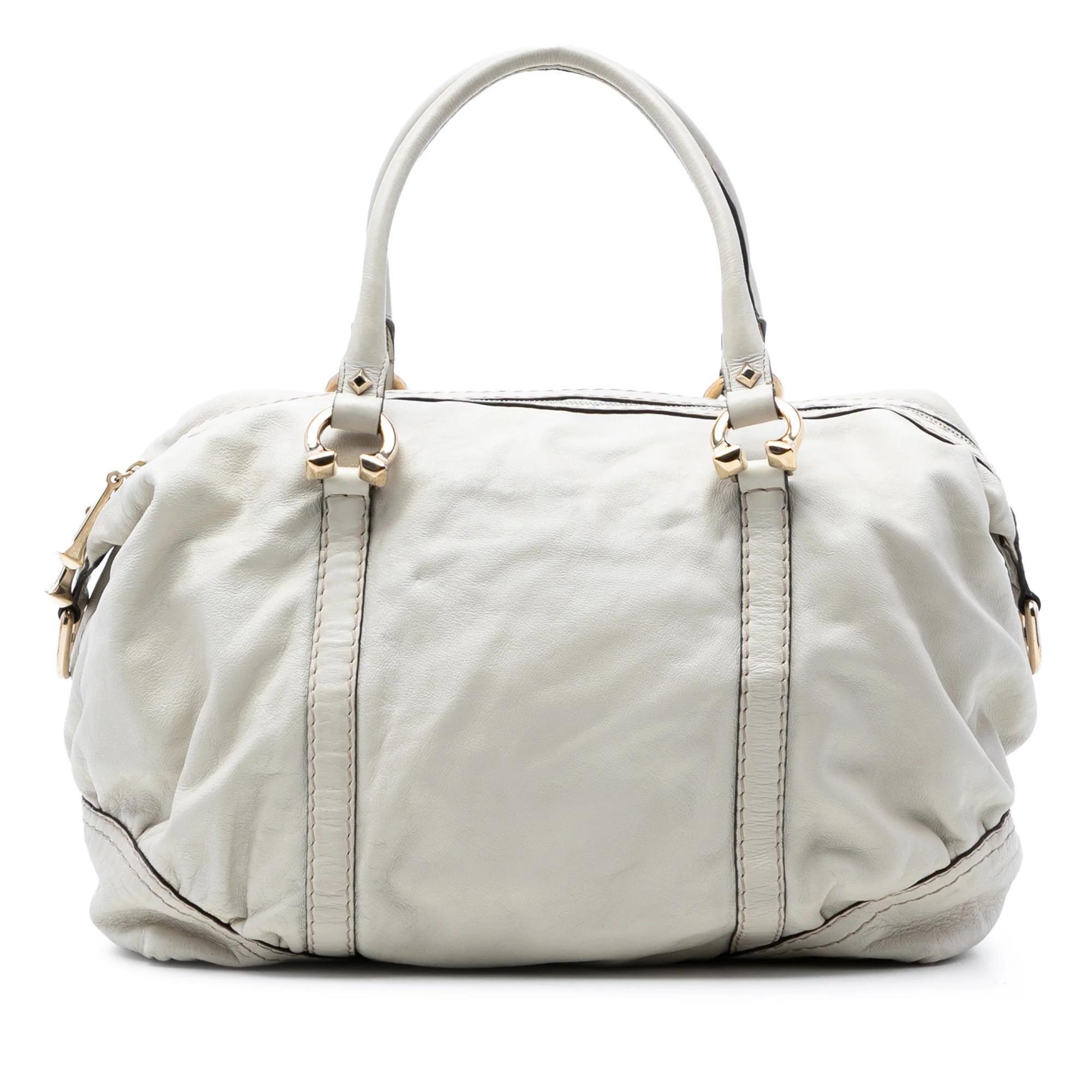 Boston leather bag