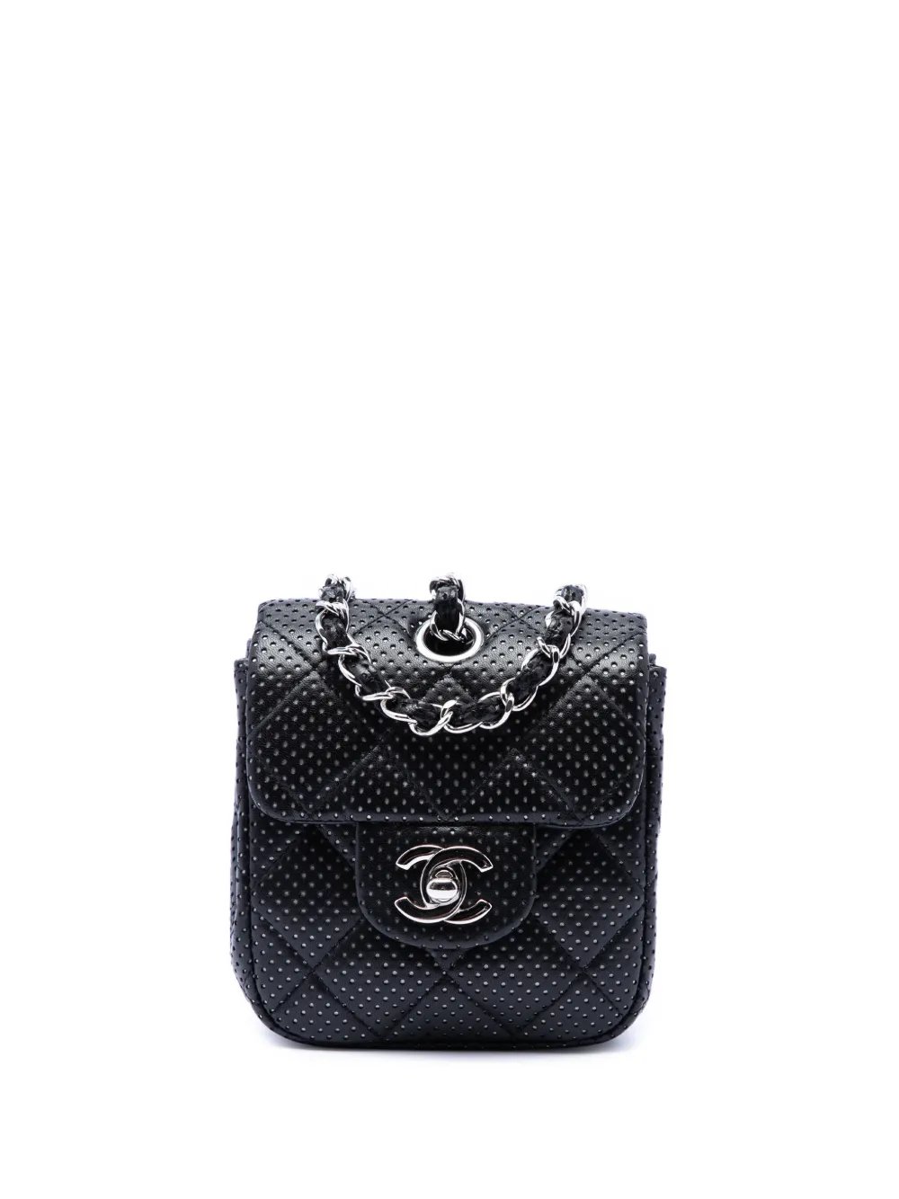 2006-2008 Mini CC Quilted Perforated Lambskin Flap crossbody bag