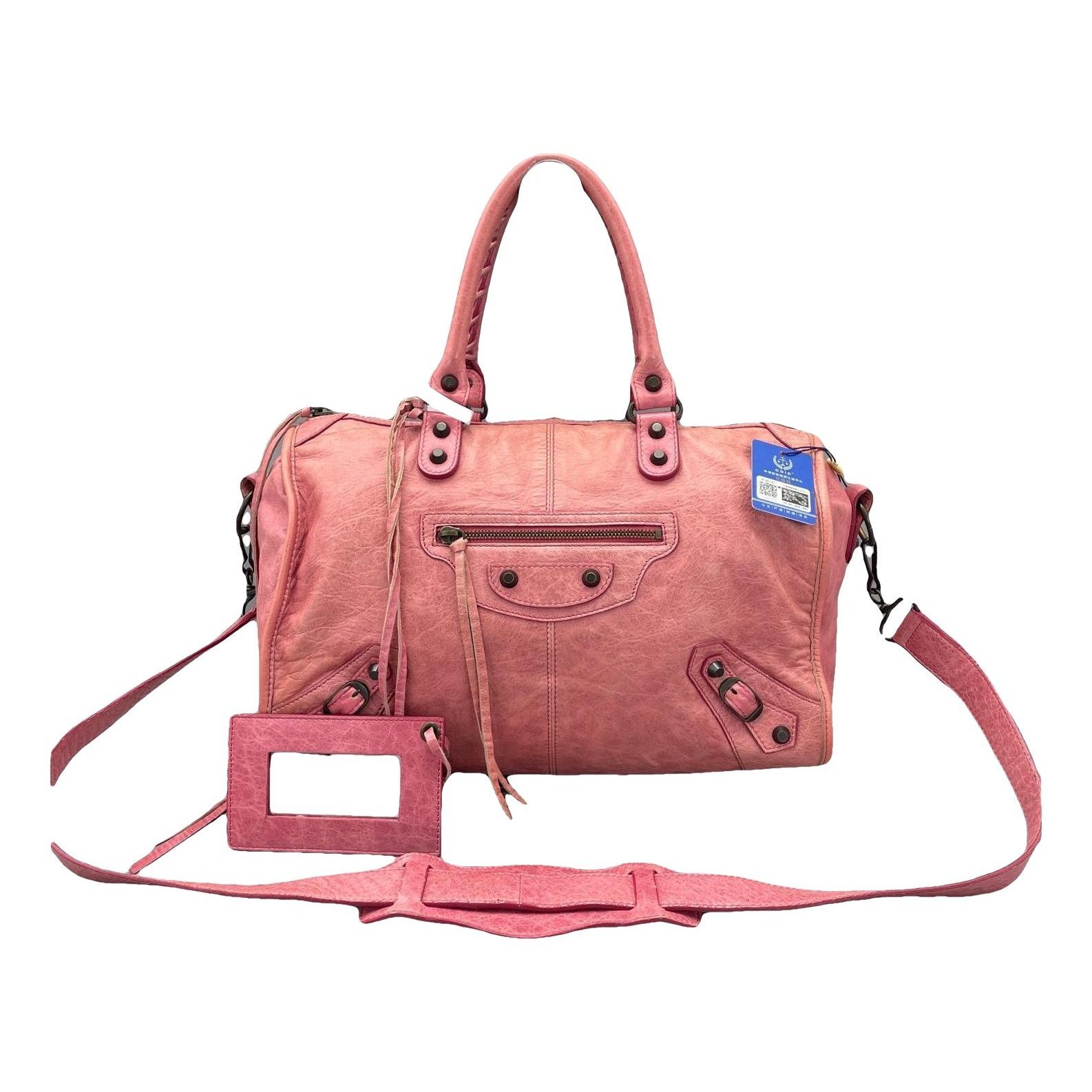 Classic Metalic leather handbag