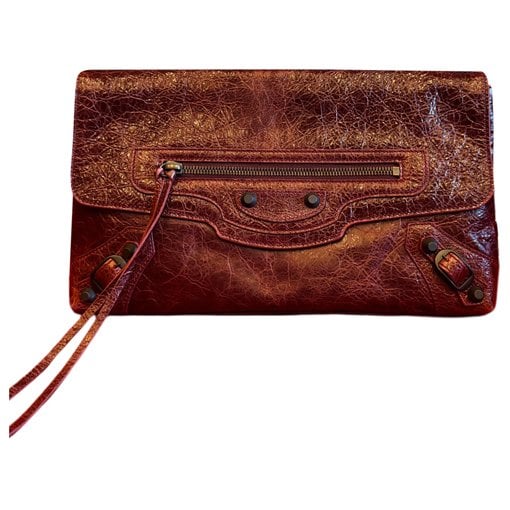 Envelop leather clutch bag