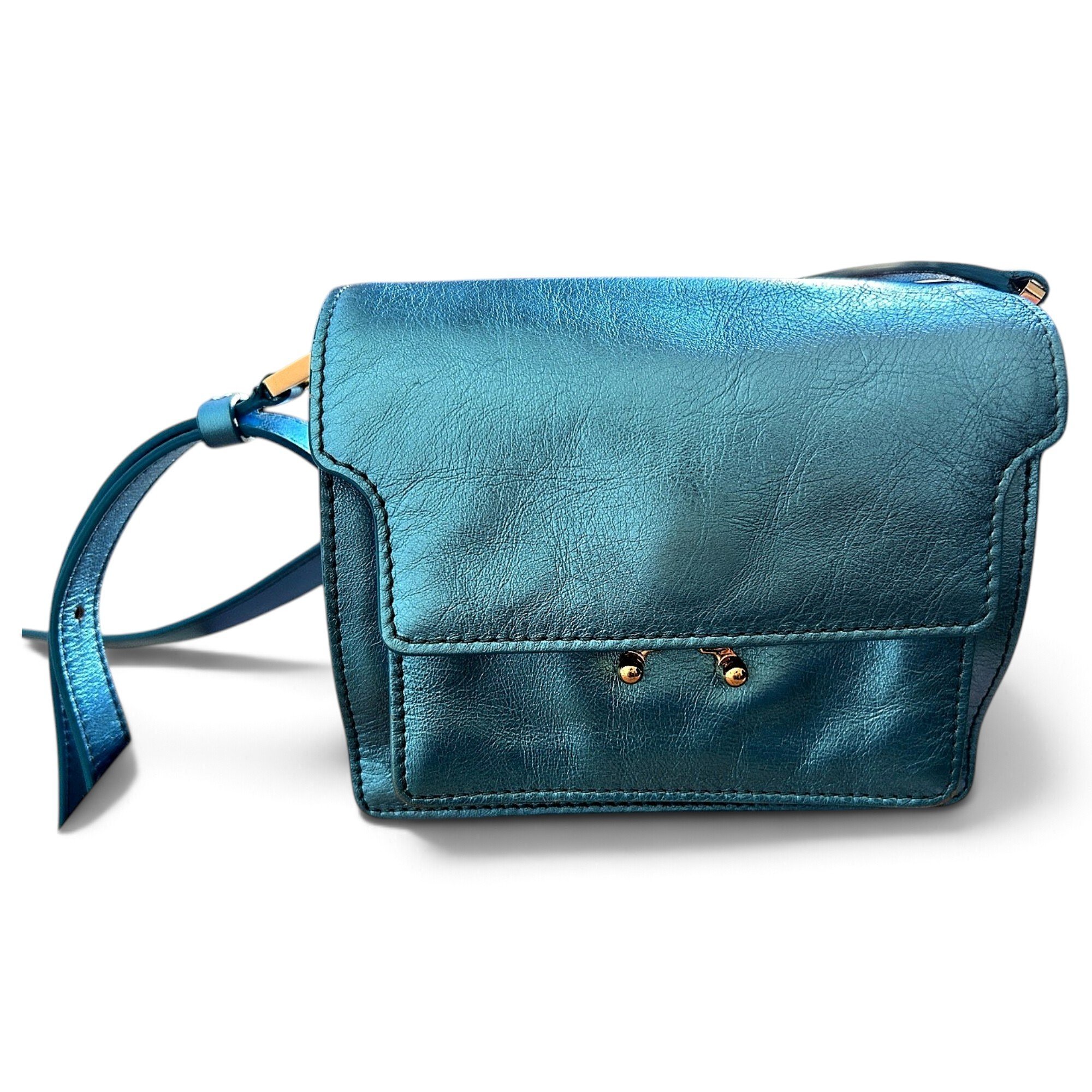 Marni Trunk leather crossbody bag