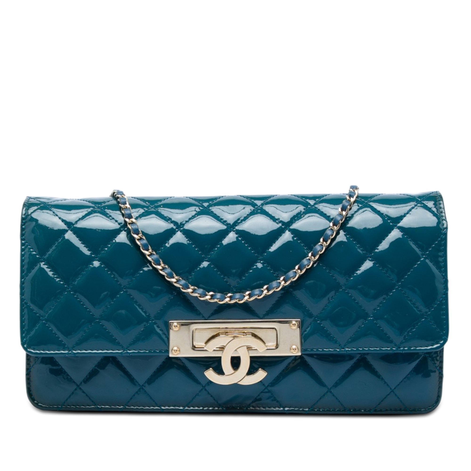 Wallet On Chain leather handbag