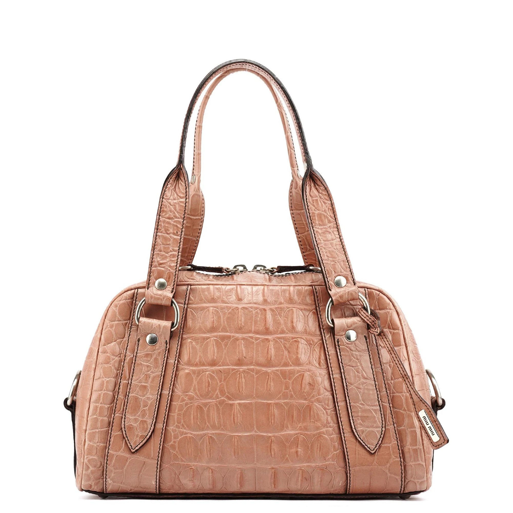 Pocket leather bowling bag