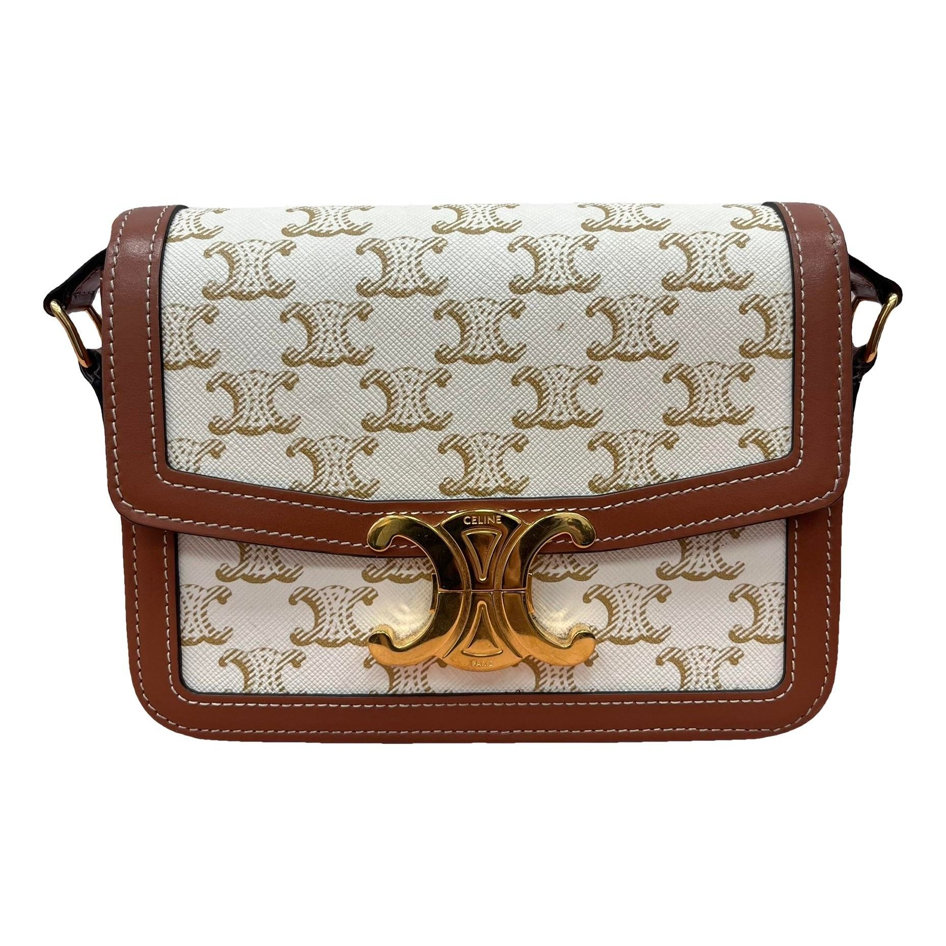 Triomphe leather handbag