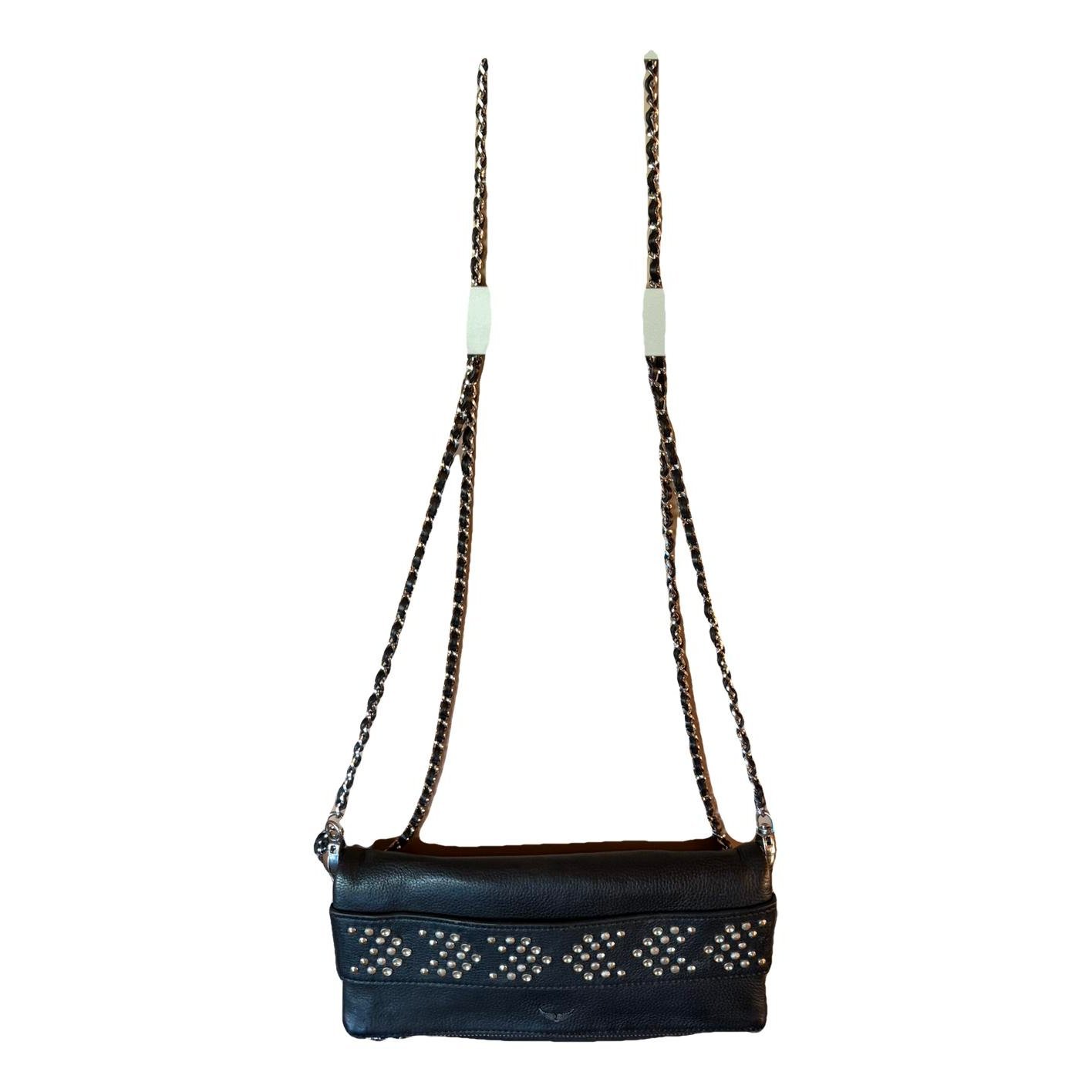 Rock leather clutch bag