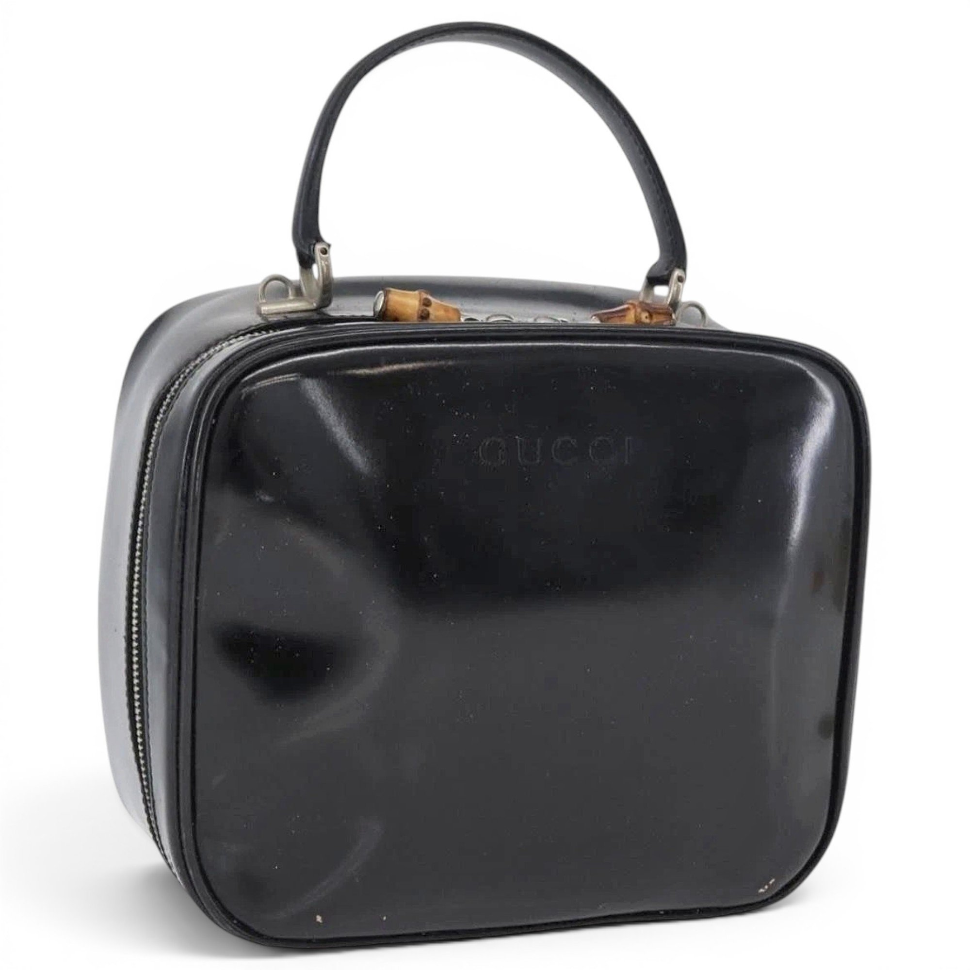 Patent leather handbag