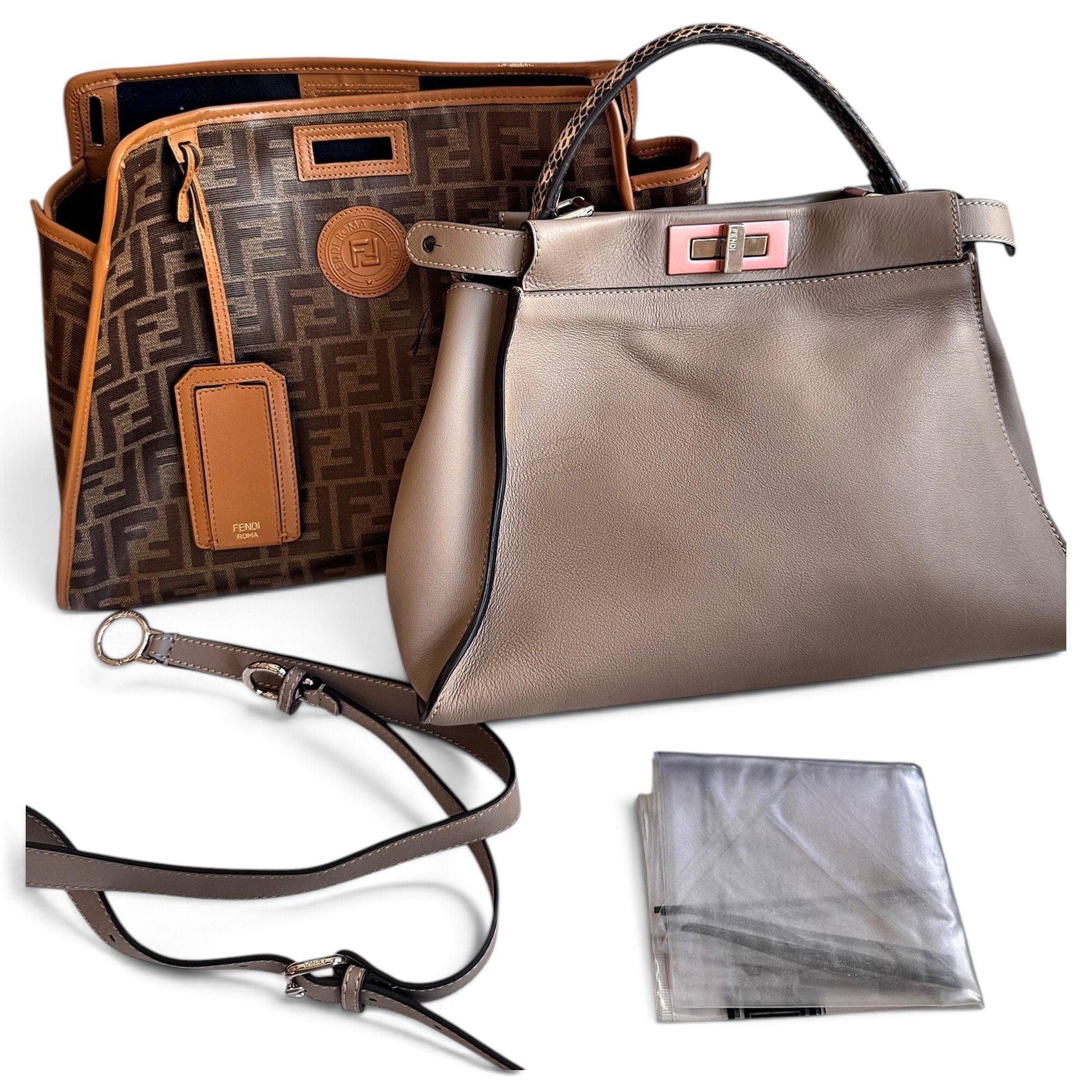 Peekaboo leather handbag