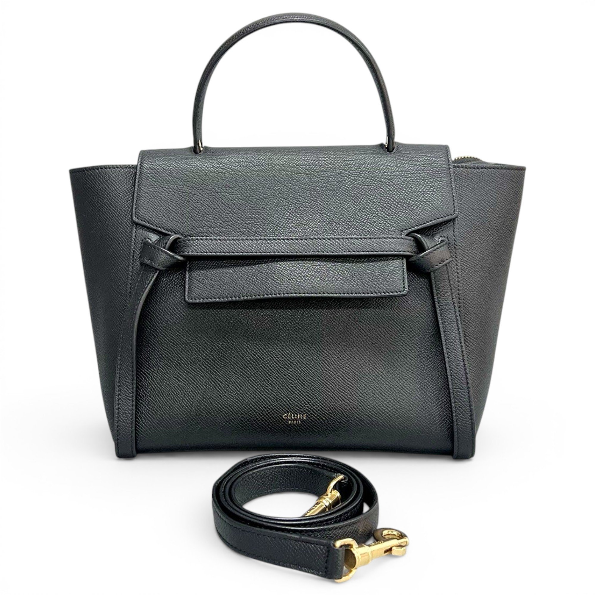 Belt leather handbag