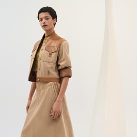 Blouson réversible mix cuir