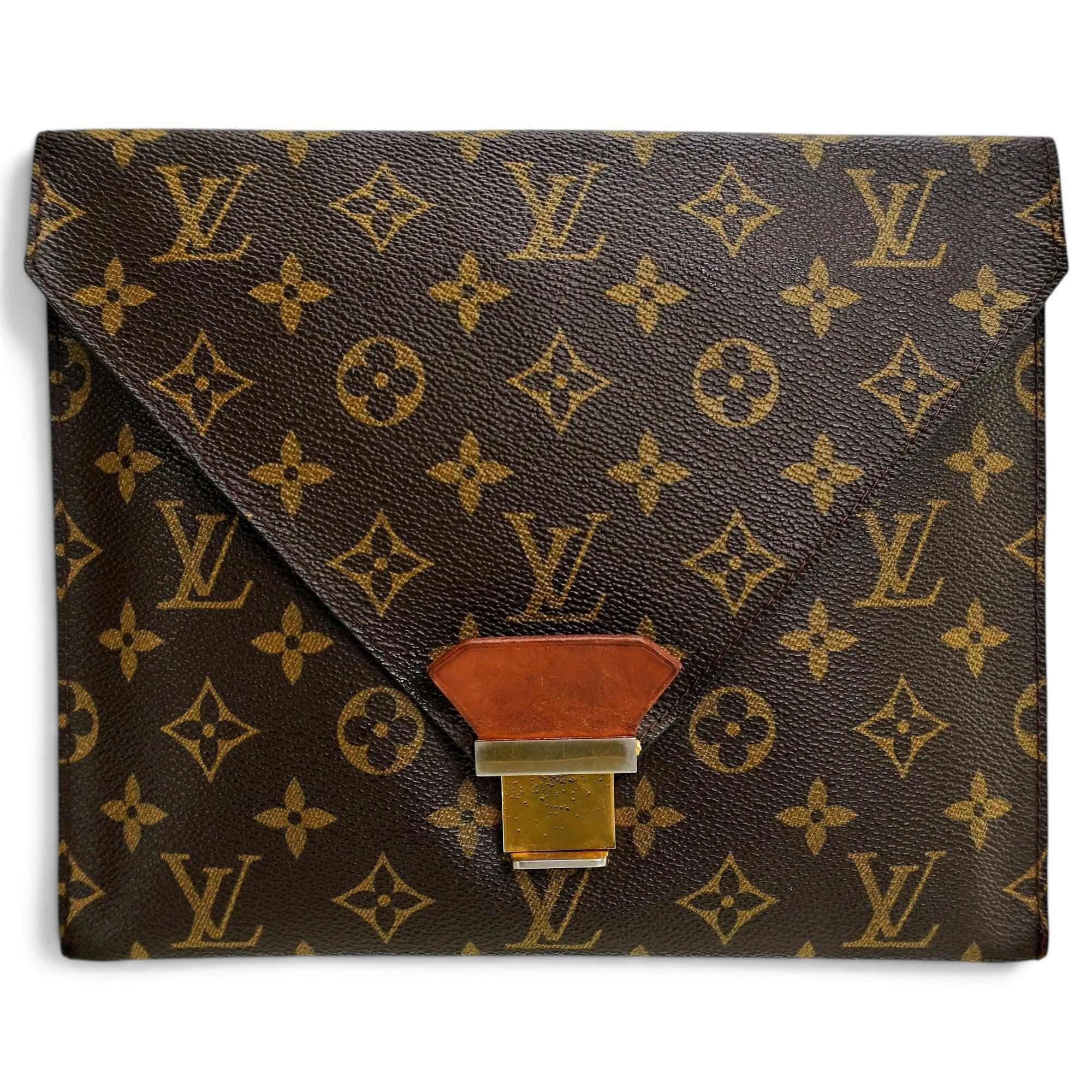 Leather clutch bag