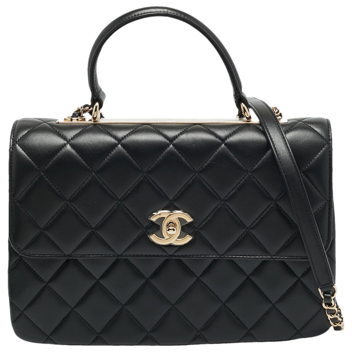 Trendy CC leather satchel