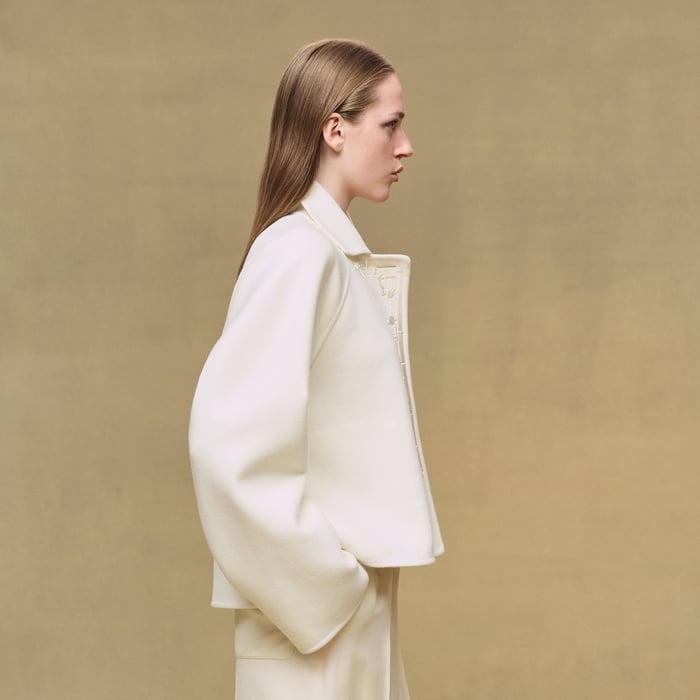 Blanc Naturel Cashmere Embroidered Jacket