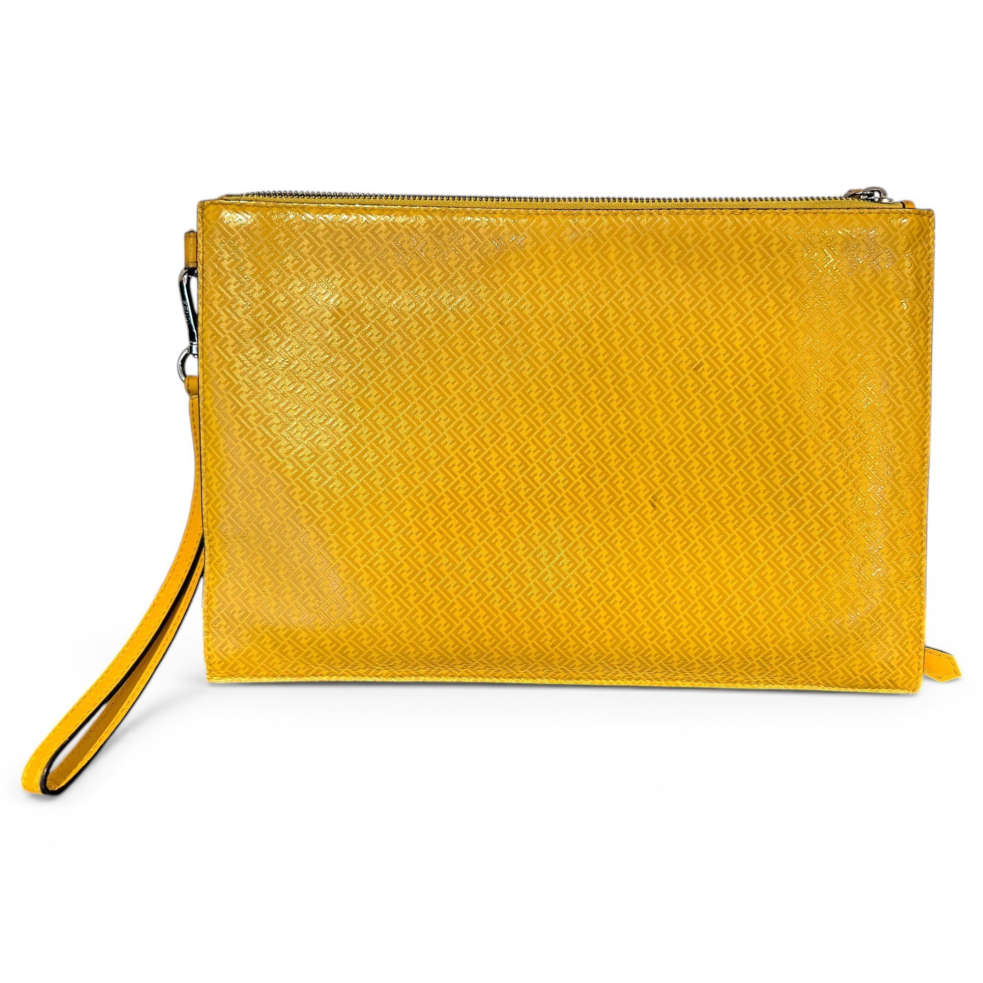 Leather clutch bag